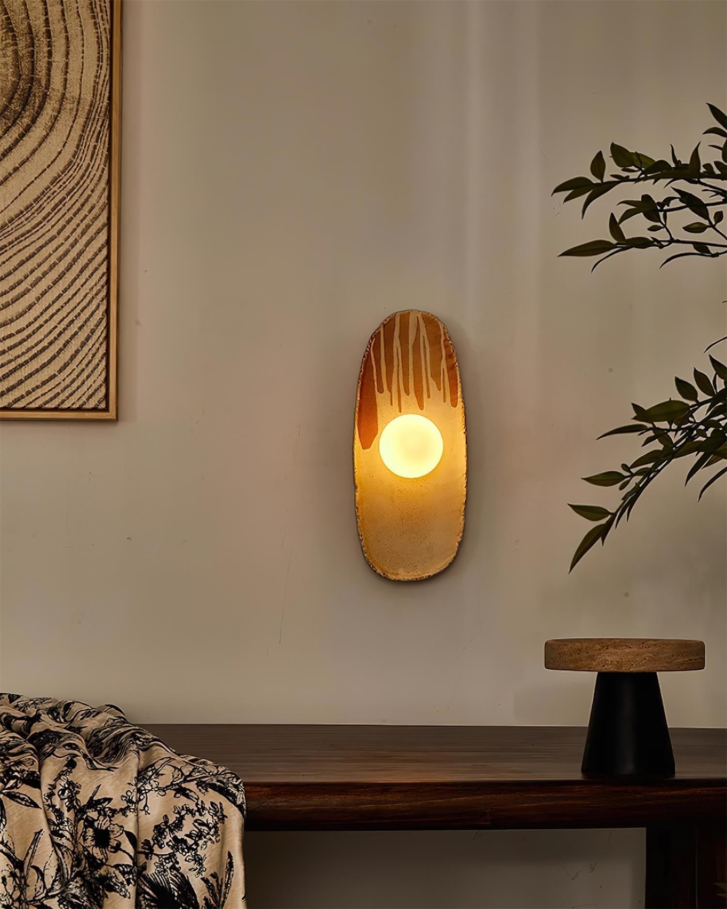 Halien Applique murale Corps en céramique Diffuseur en verre Lumière d'accent artistique