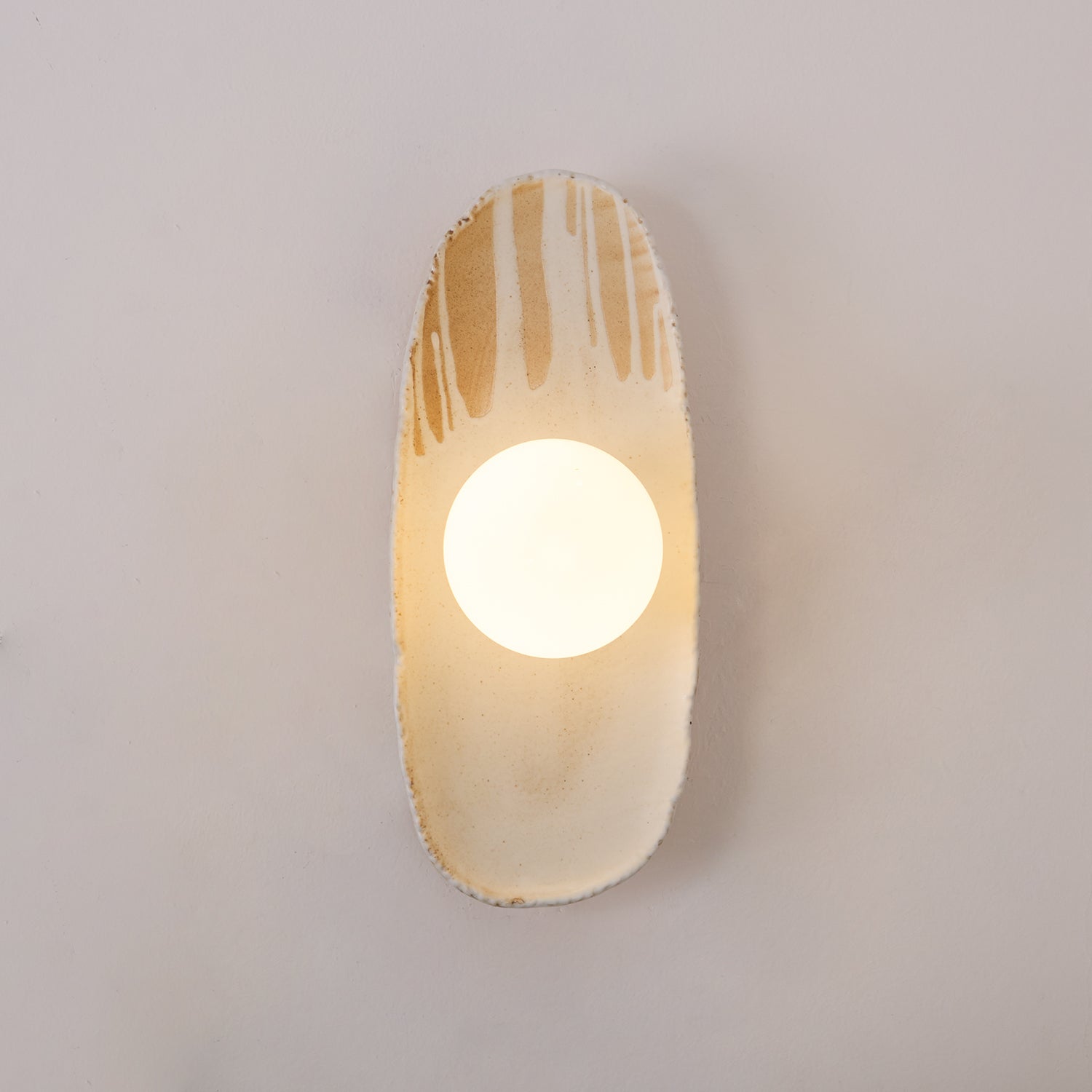 Halien Applique murale Corps en céramique Diffuseur en verre Lumière d'accent artistique