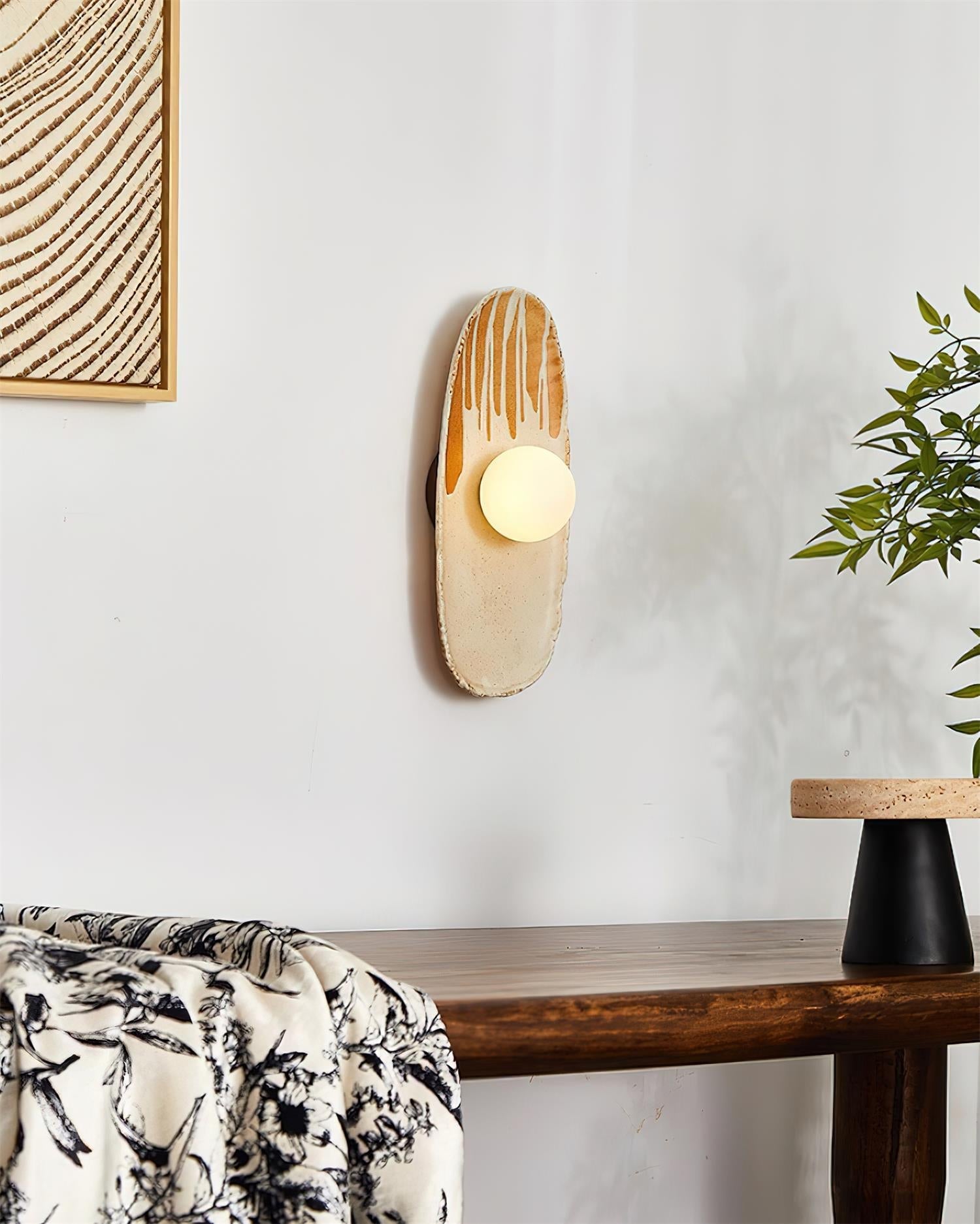 Halien Applique murale Corps en céramique Diffuseur en verre Lumière d'accent artistique