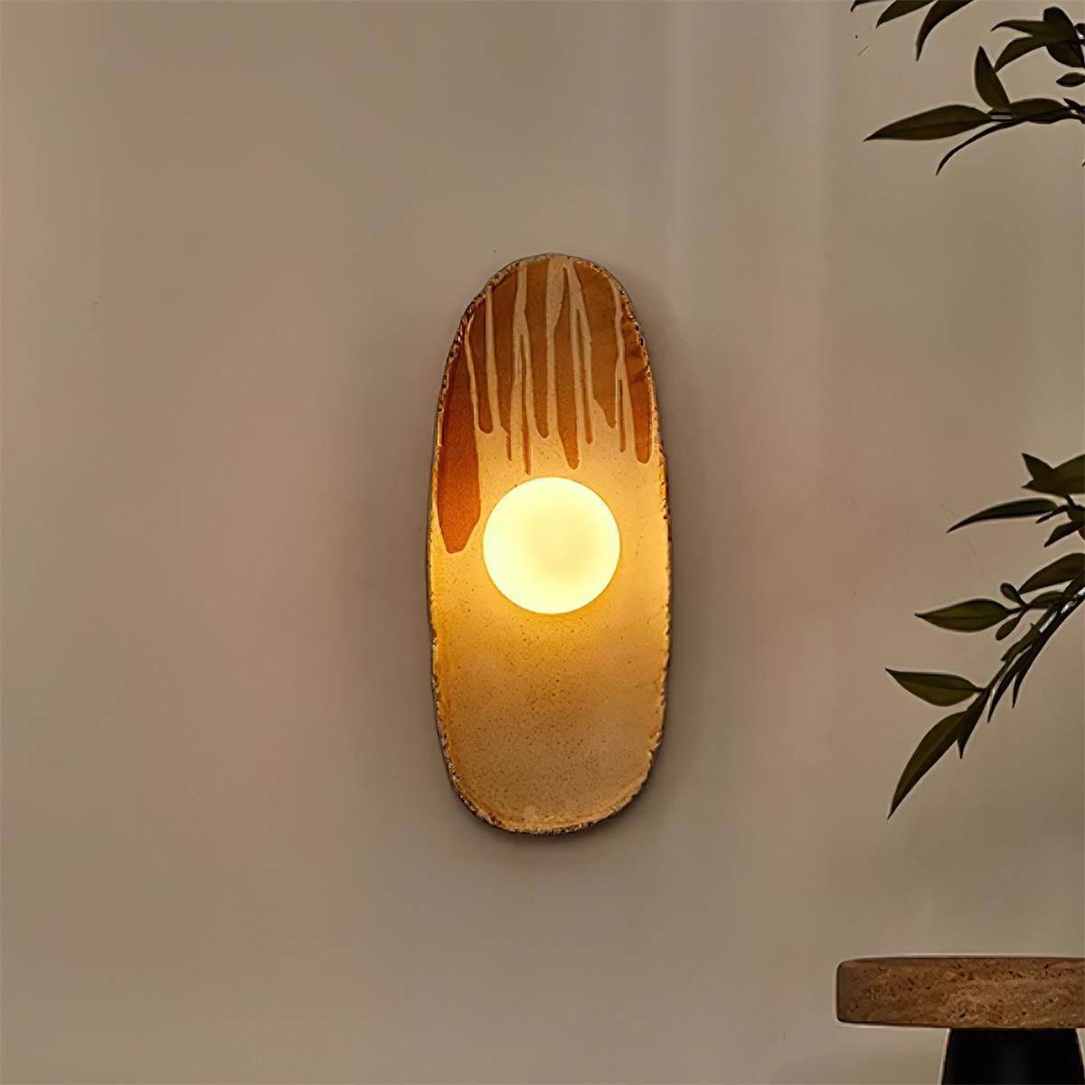Halien Applique murale Corps en céramique Diffuseur en verre Lumière d'accent artistique