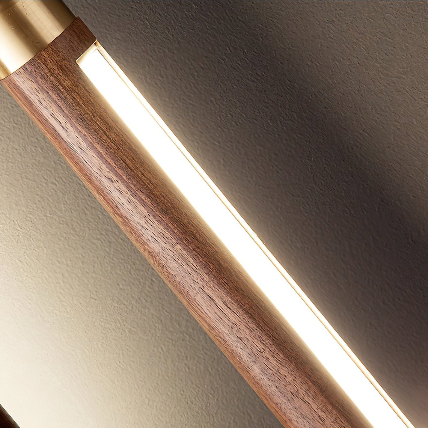 Kyoto Noyer Laiton Linéaire Suspension Lumière