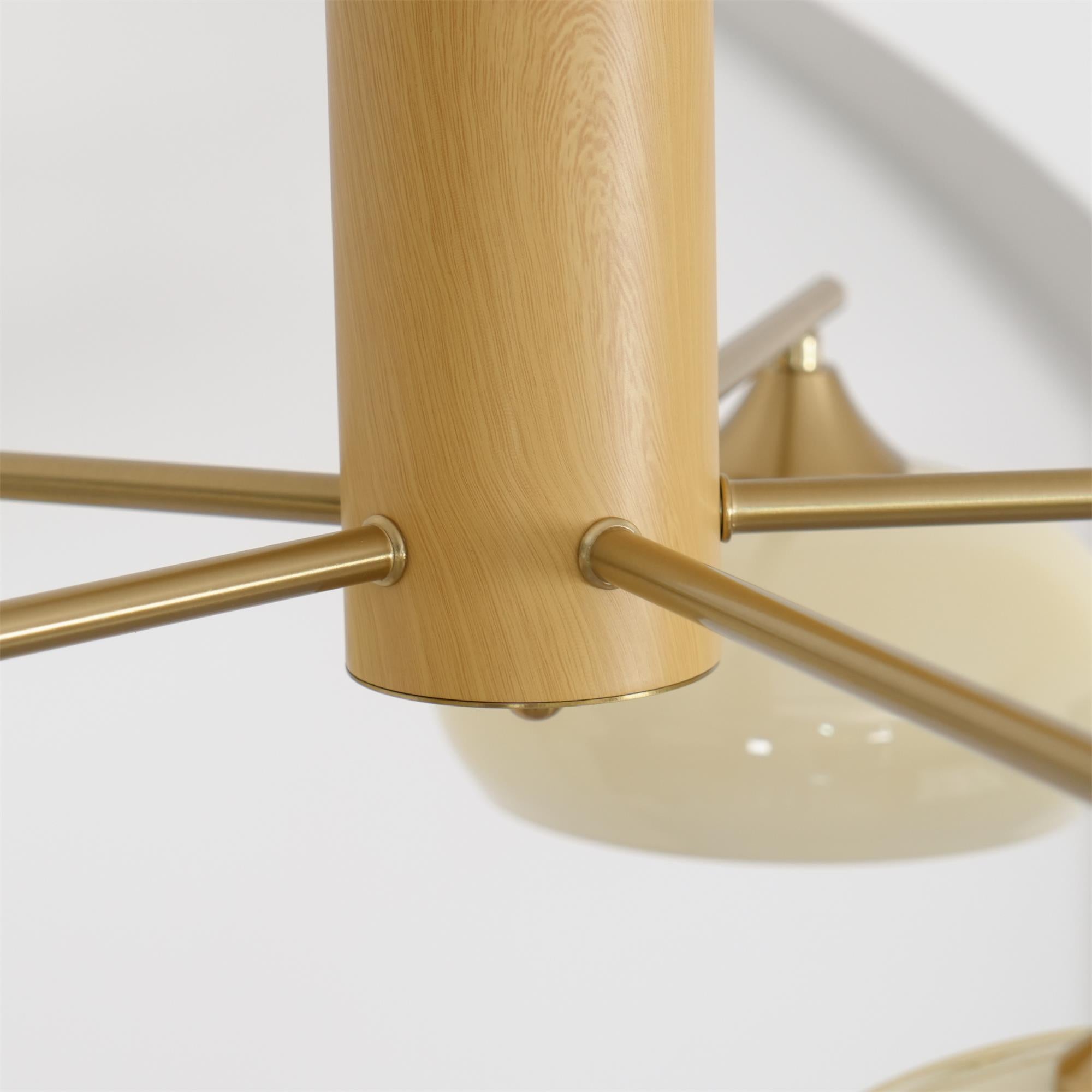 Nova Lustre Métal Verre Kaki Naturel Salon