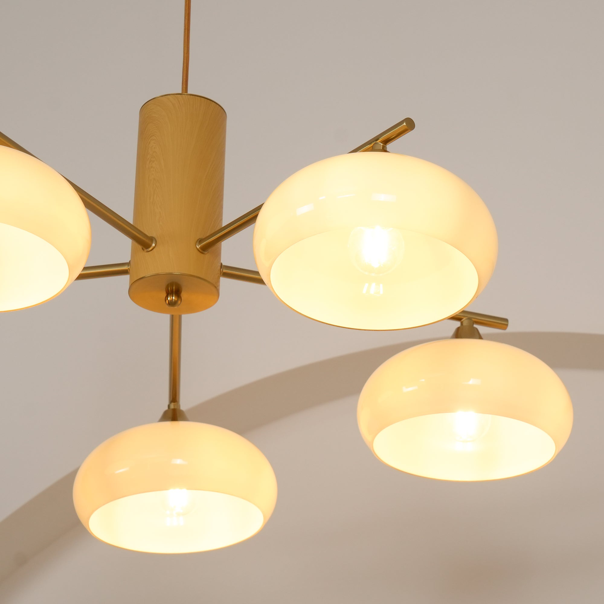 Nova Lustre Métal Verre Kaki Naturel Salon