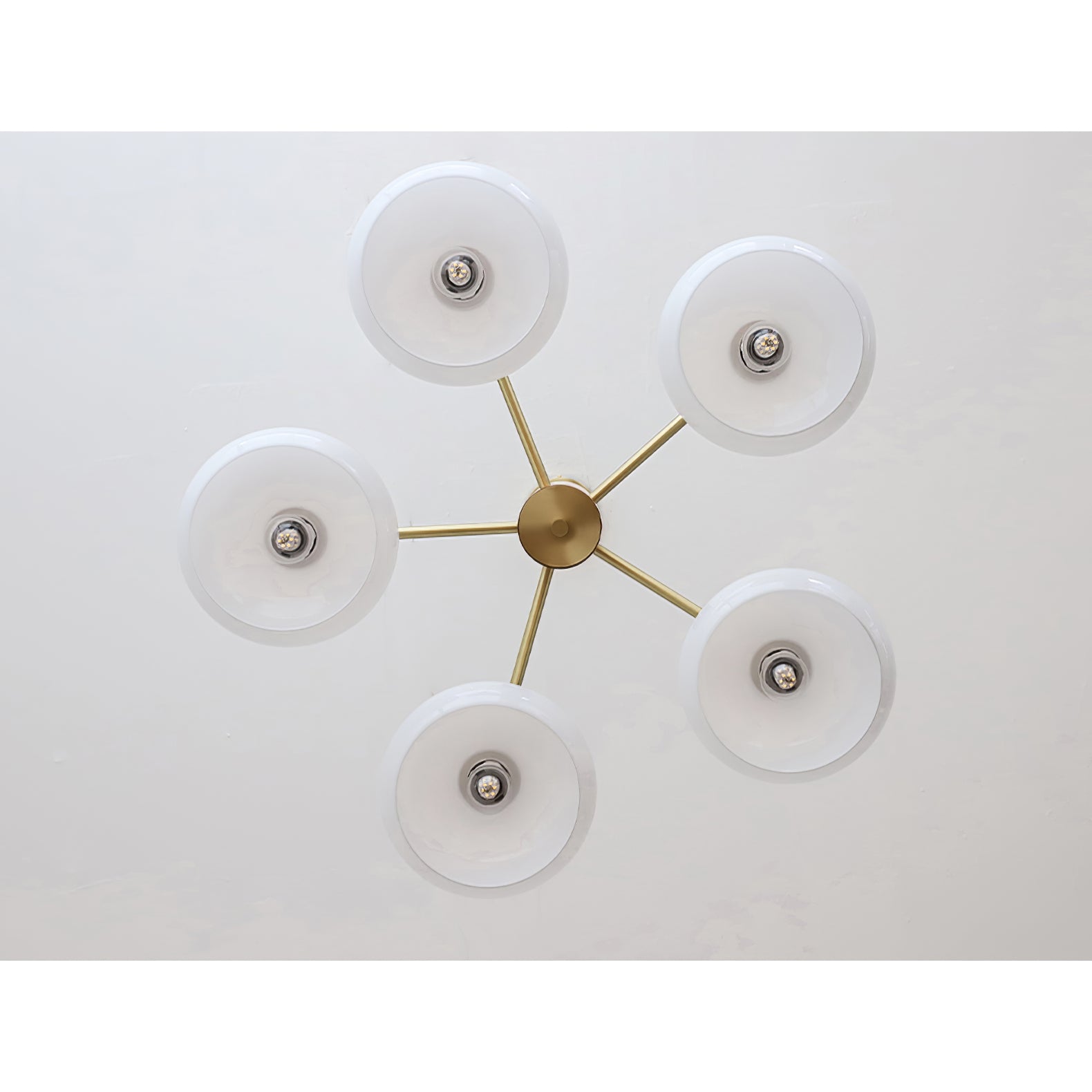 Nova Lustre Métal Verre Kaki Naturel Salon