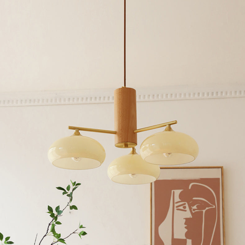 Nova Lustre Métal Verre Kaki Naturel Salon