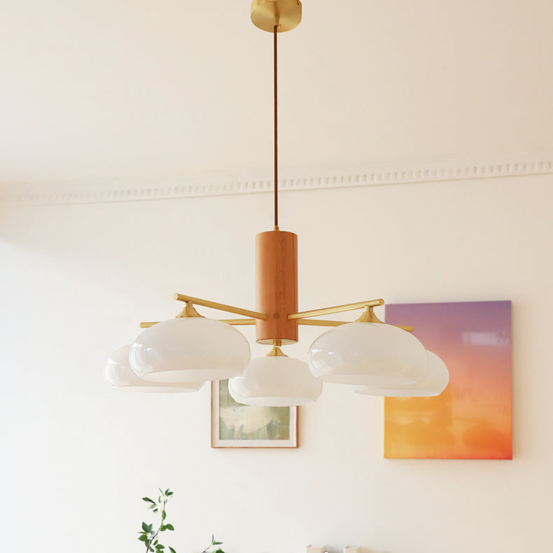 Nova Lustre Métal Verre Kaki Naturel Salon