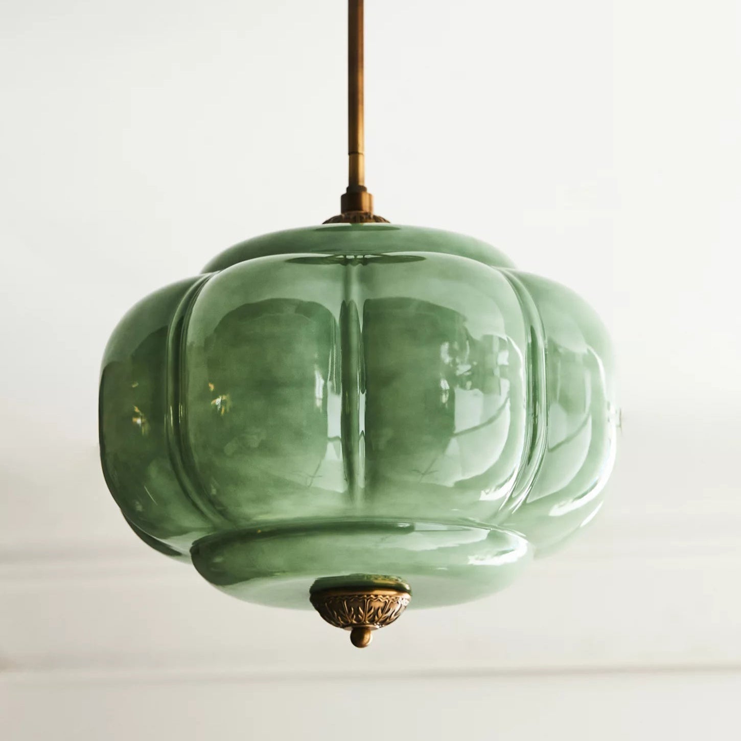 Eldio Lampe Plafond Semi-Encastrée en Verre Vert