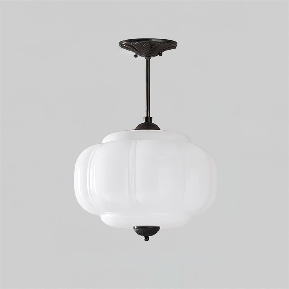 Eldio Lampe Plafond Semi-Encastrée en Verre Vert