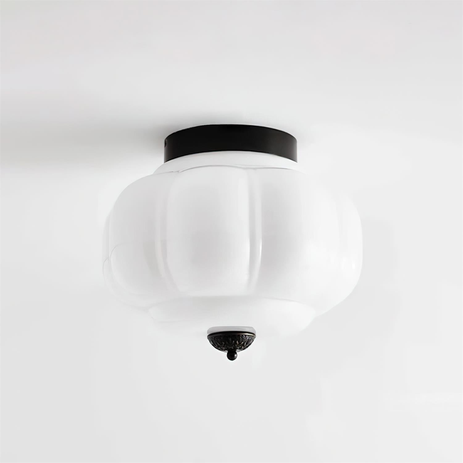 Elyra Lampe de Plafond en Verre Vert