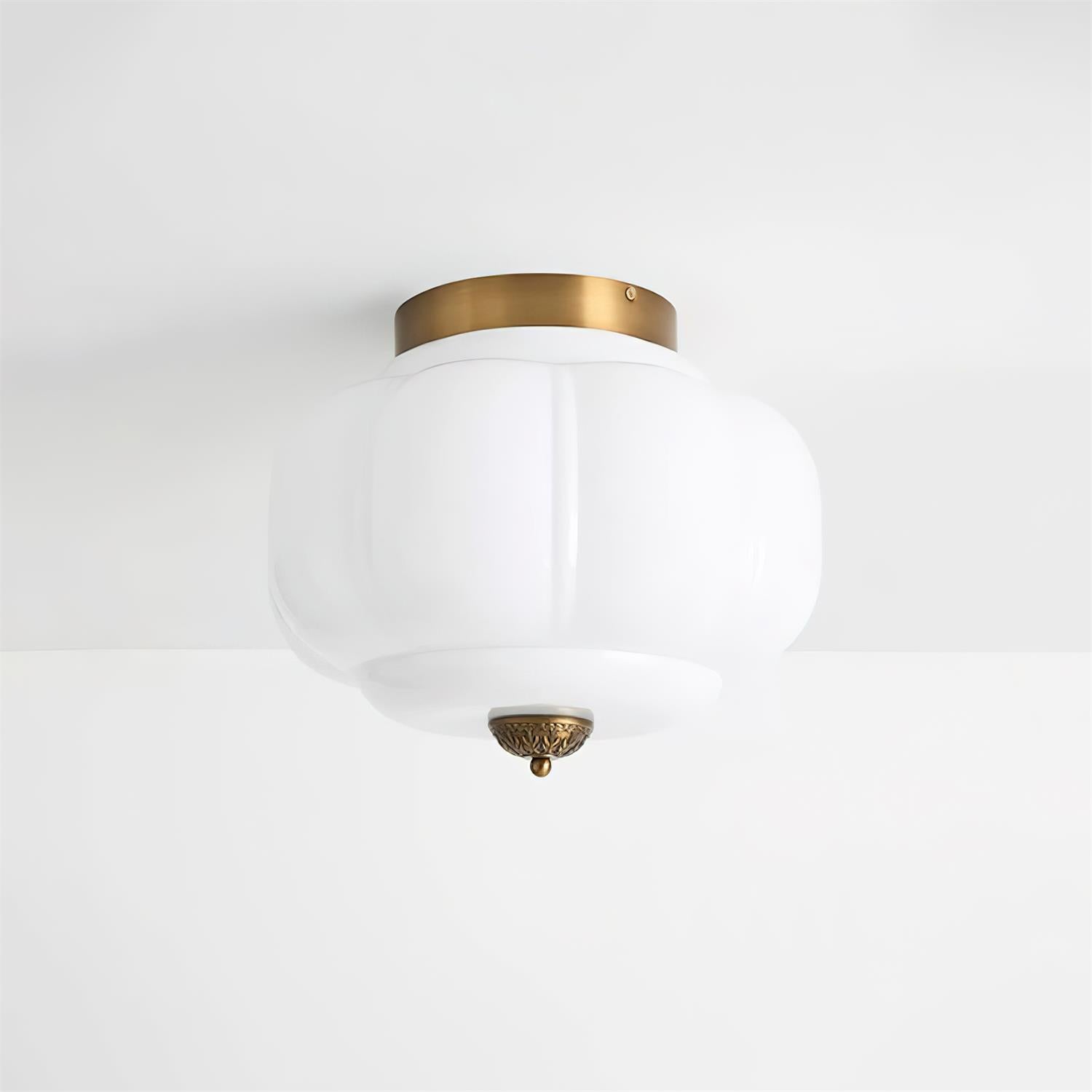 Elyra Lampe de Plafond en Verre Vert