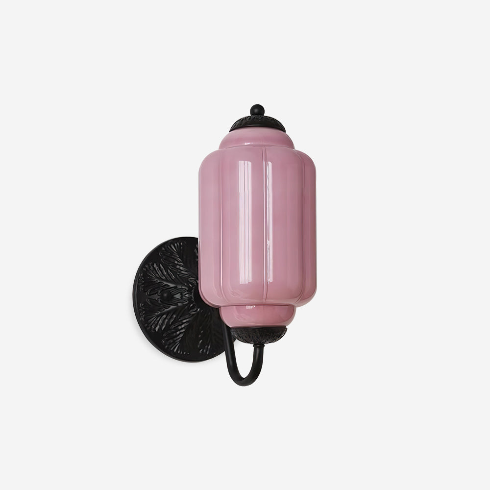 Melvane Applique murale vintage en verre rose