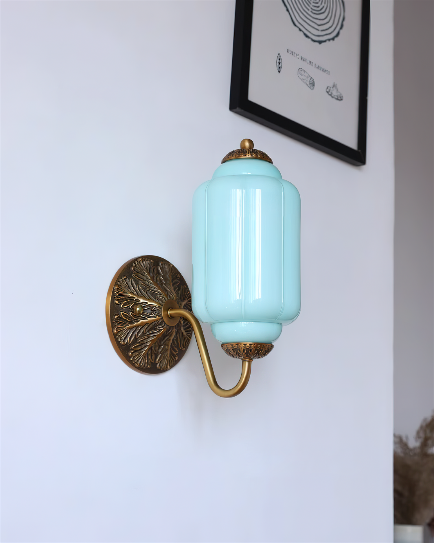 Melvane Applique murale vintage en verre rose