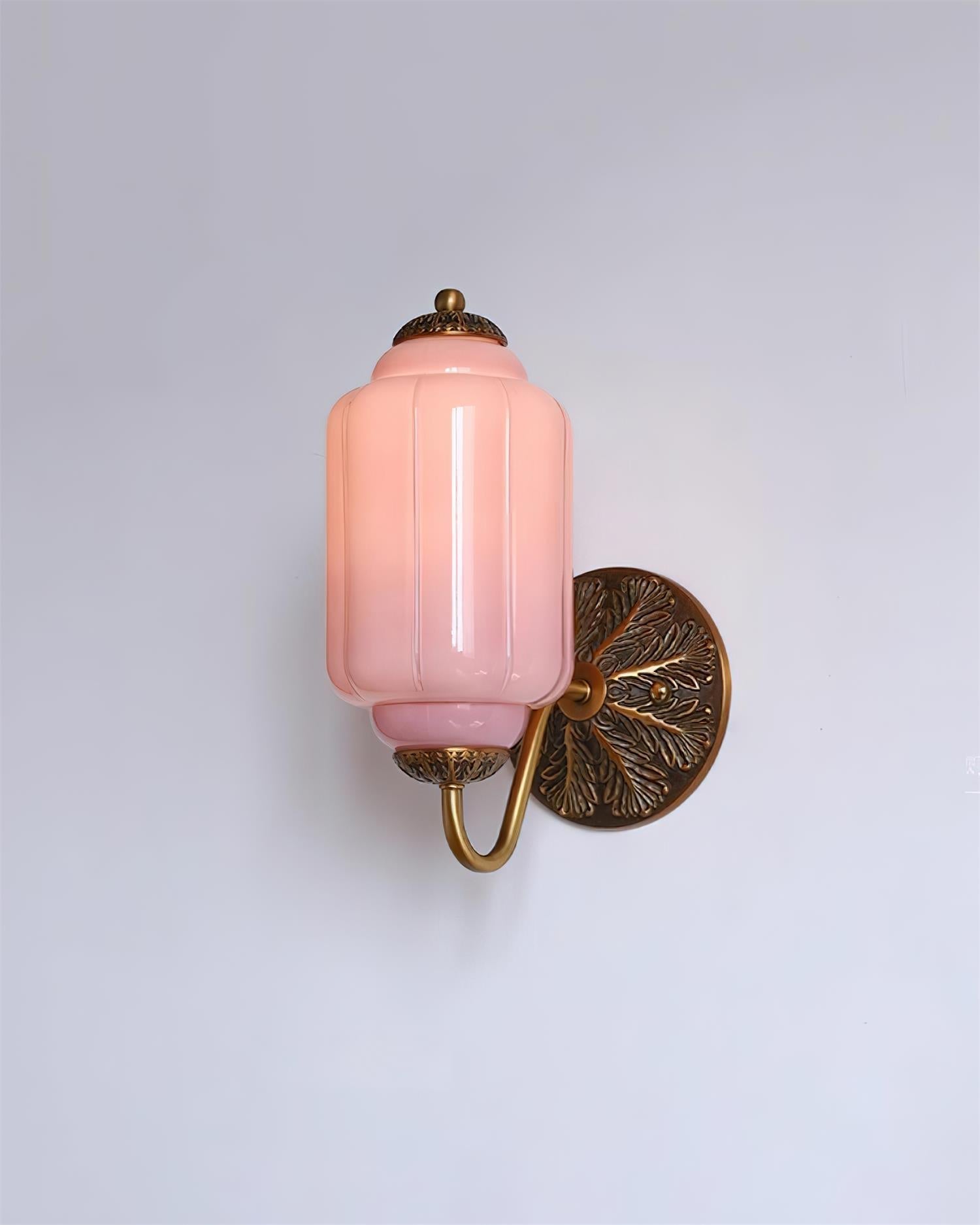 Melvane Applique murale vintage en verre rose