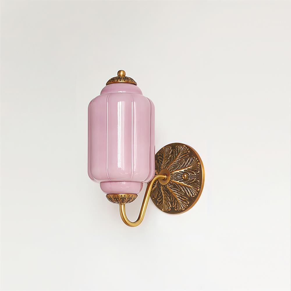 Melvane Applique murale vintage en verre rose