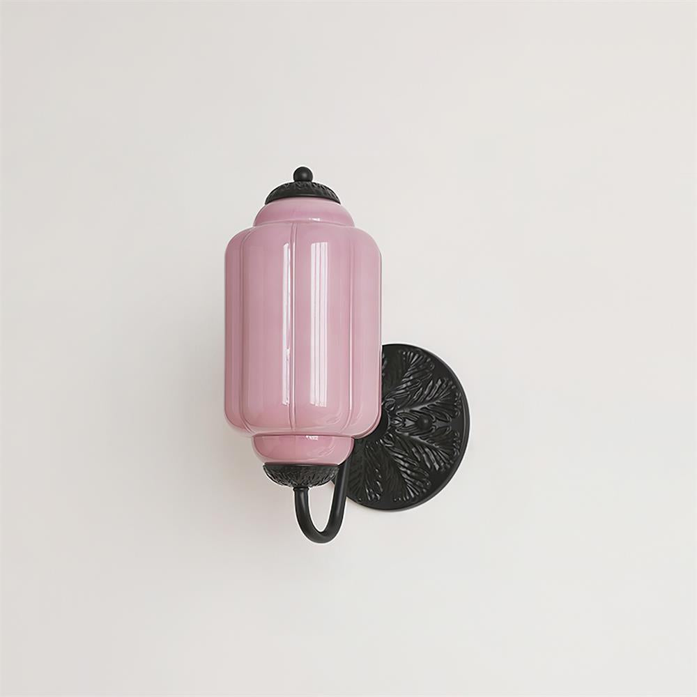 Melvane Applique murale vintage en verre rose