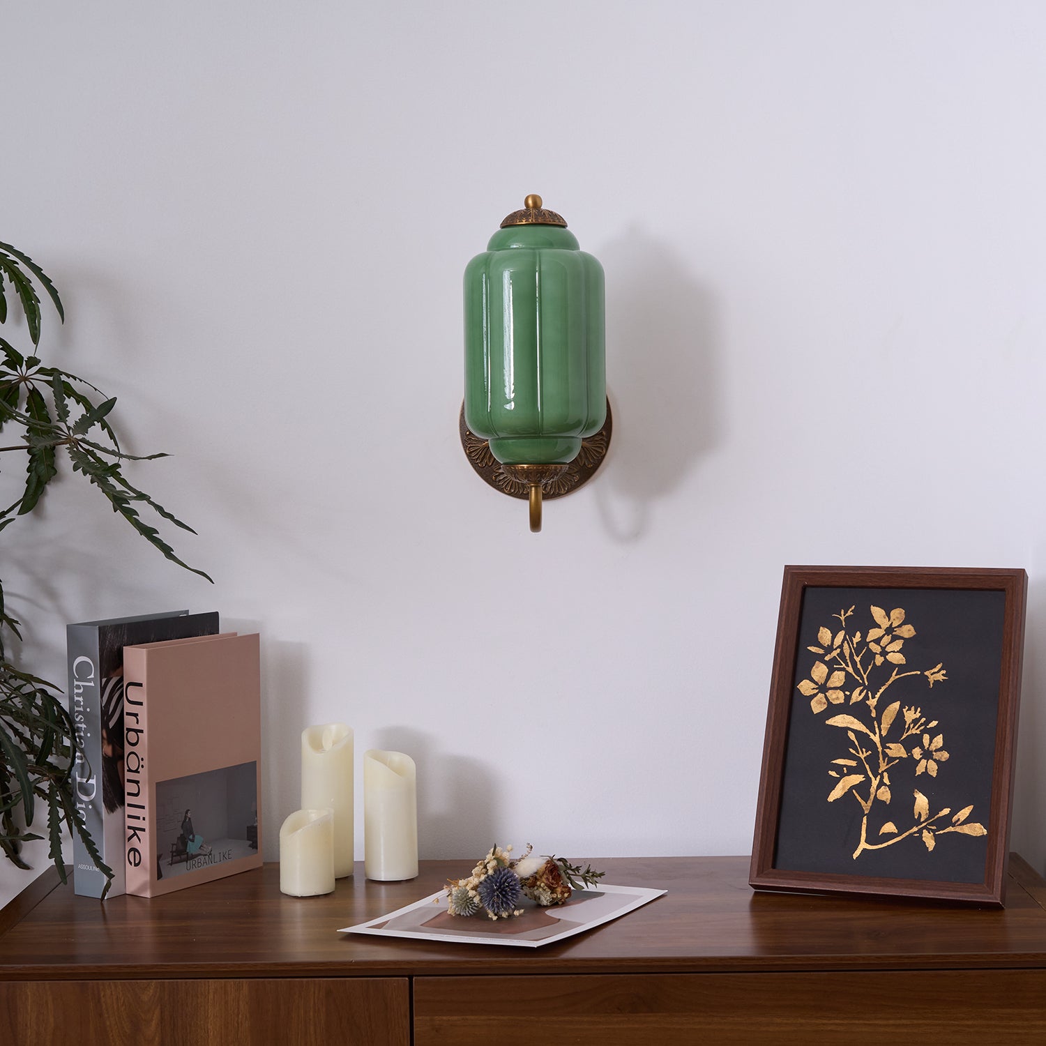 Melvane Applique murale vintage en verre rose