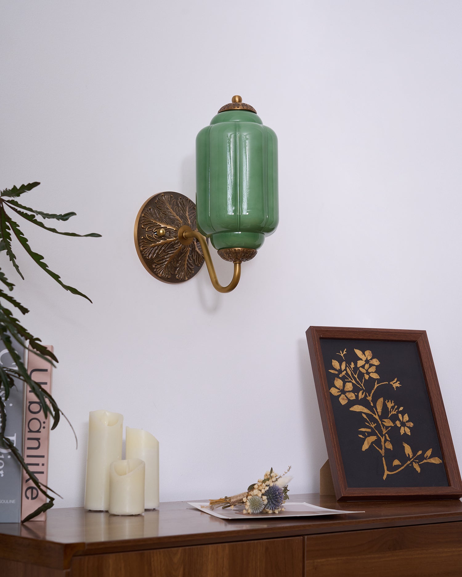 Melvane Applique murale vintage en verre rose