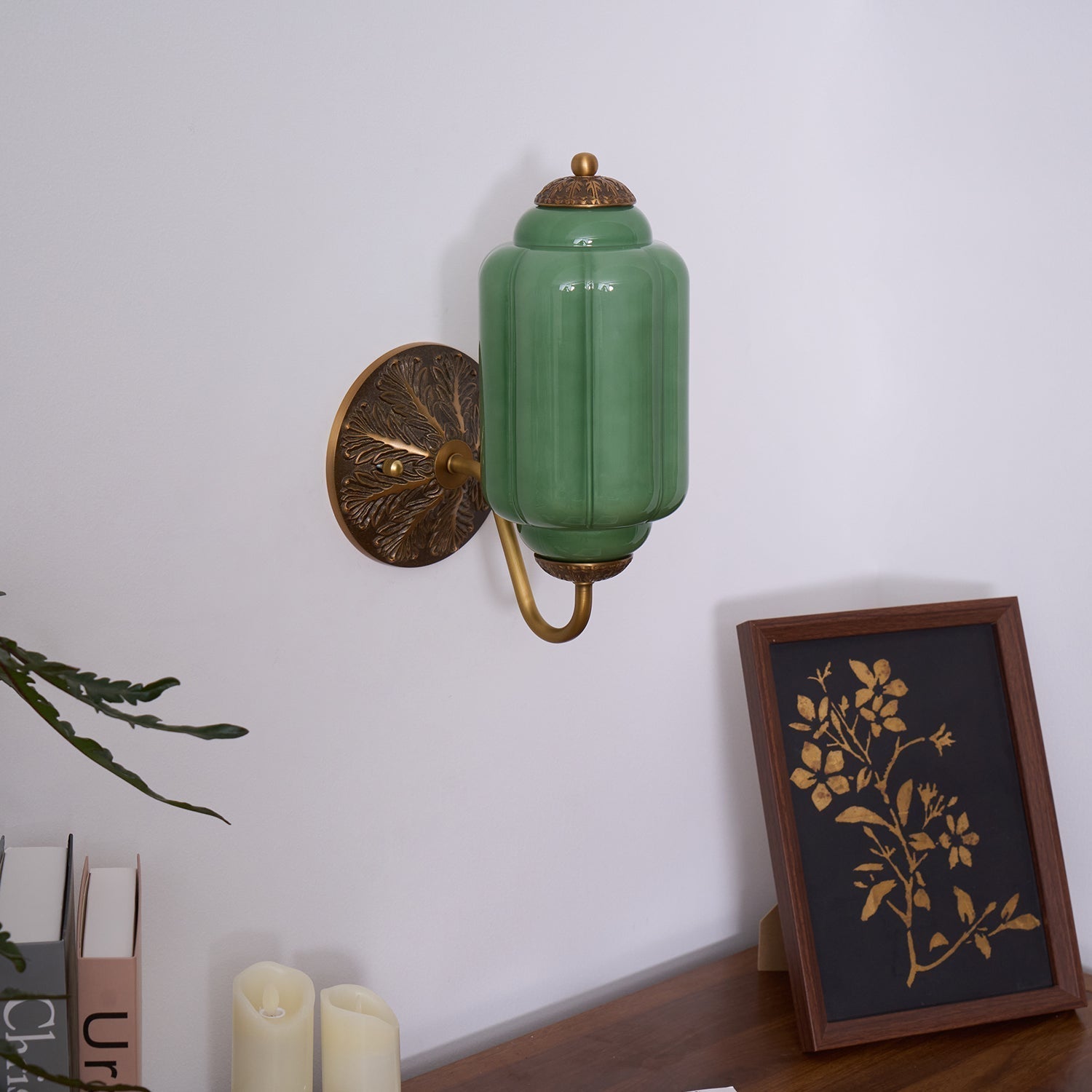 Melvane Applique murale vintage en verre rose