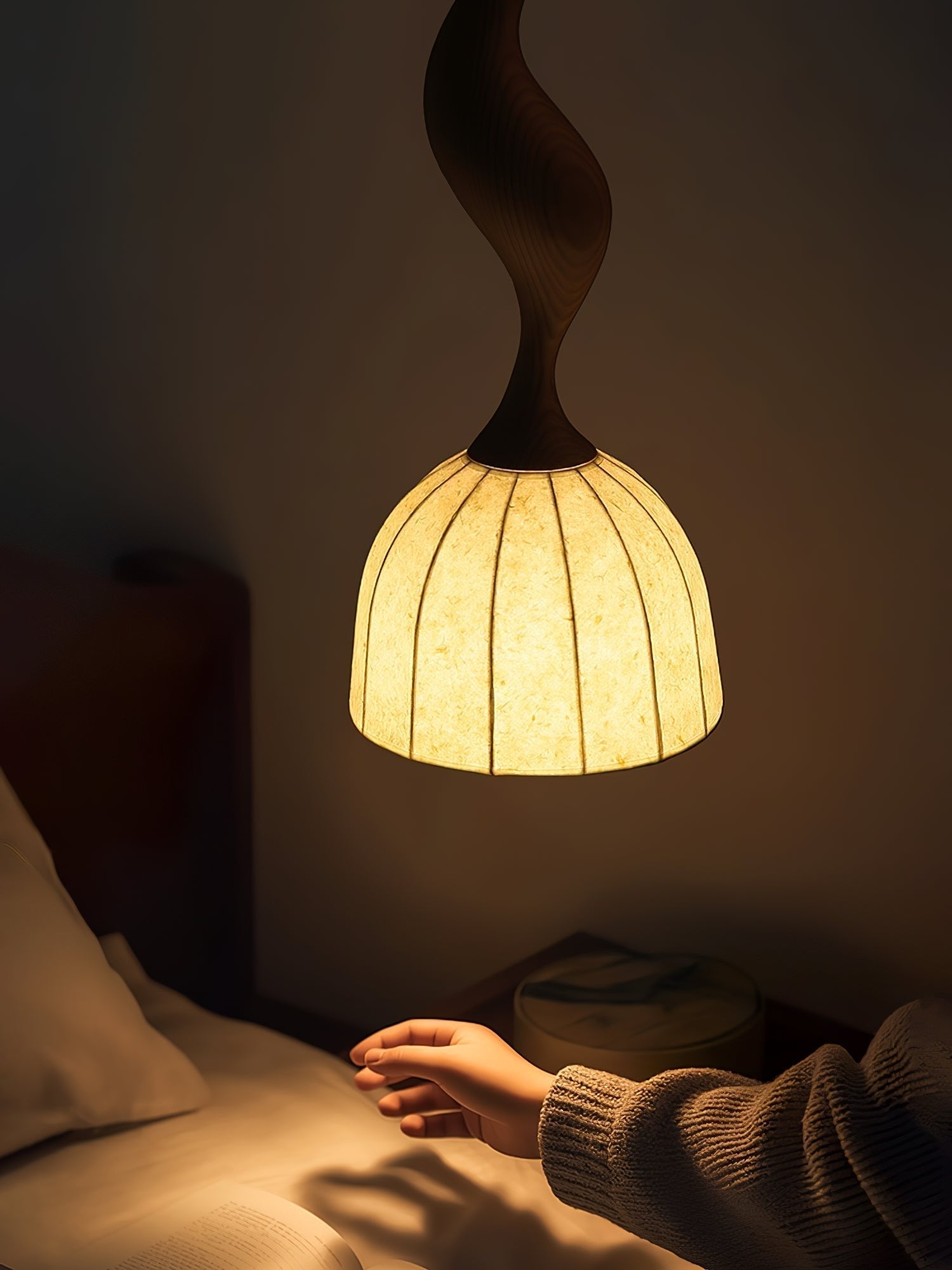 Colire Créativité Tordu Bois Suspension Lumière