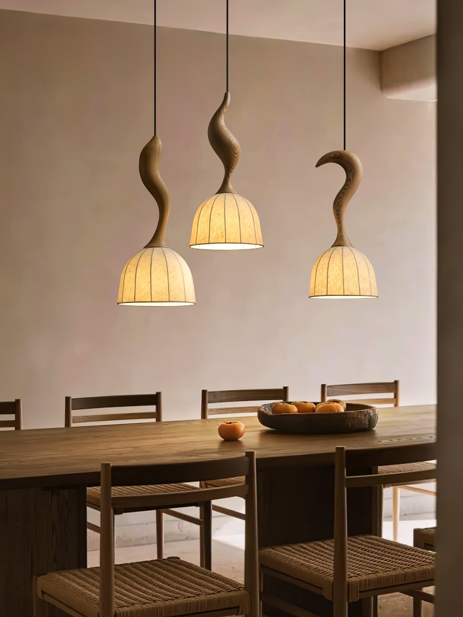Colire Créativité Tordu Bois Suspension Lumière