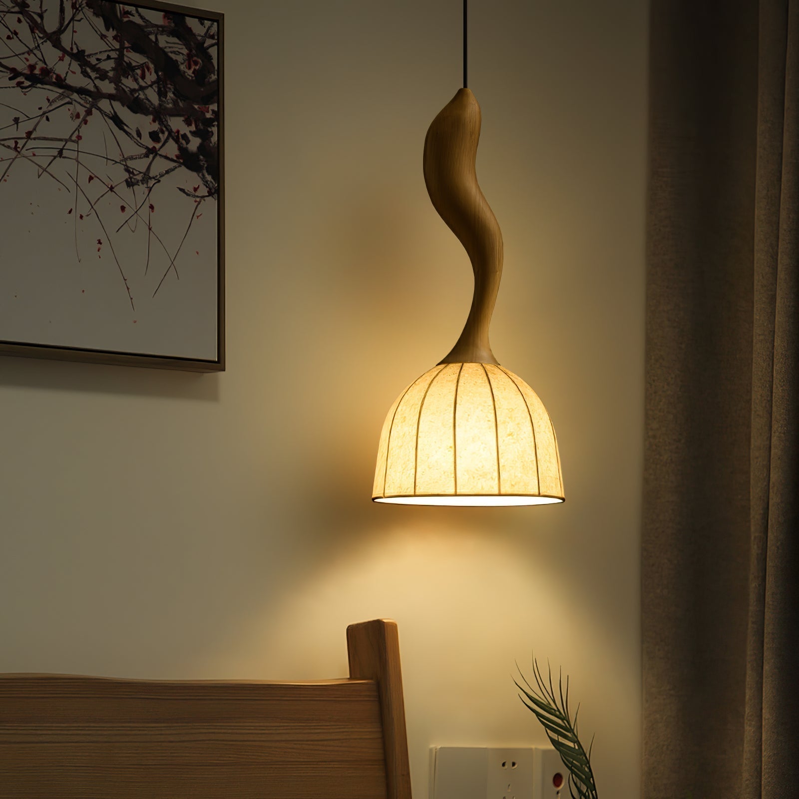 Colire Créativité Tordu Bois Suspension Lumière