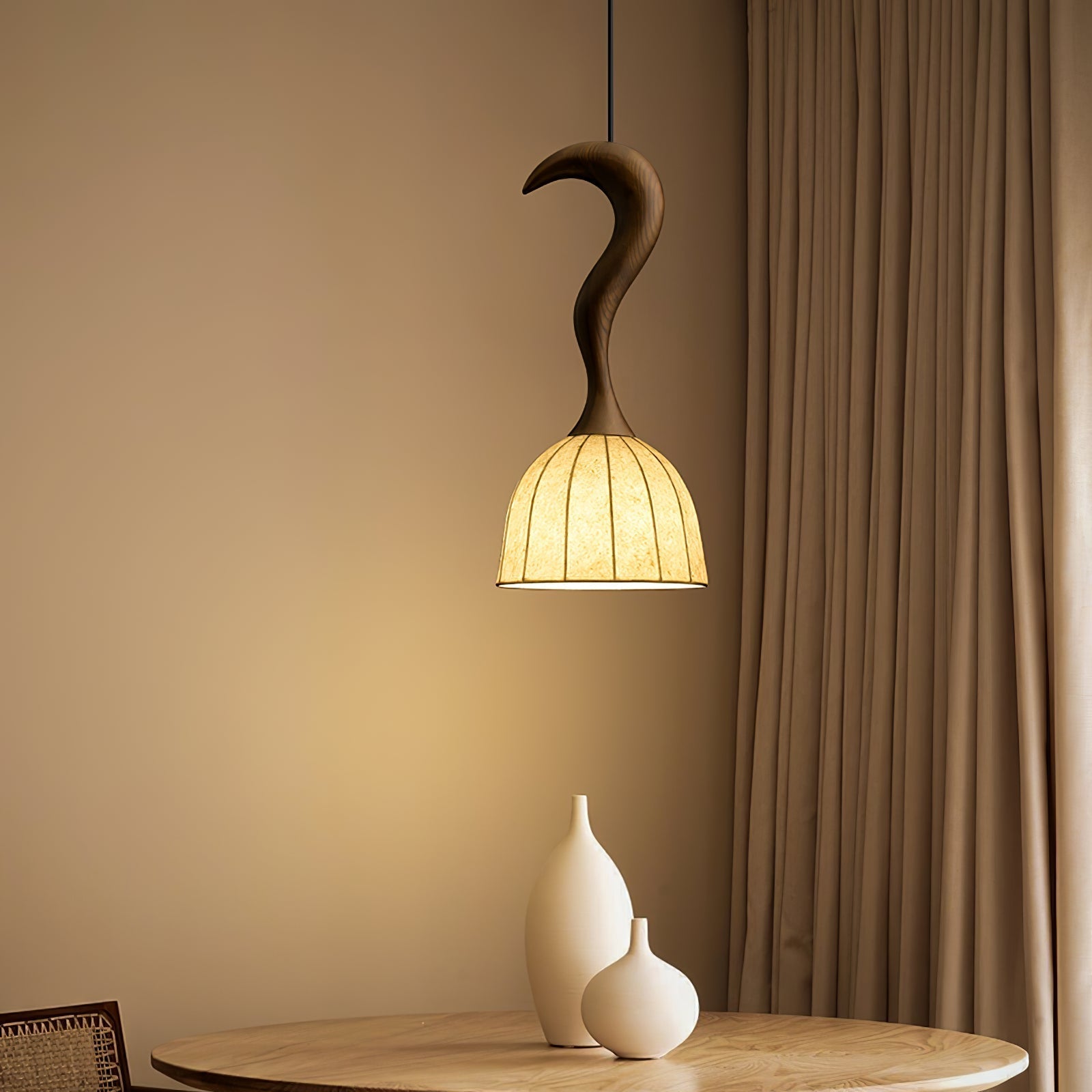 Colire Créativité Tordu Bois Suspension Lumière