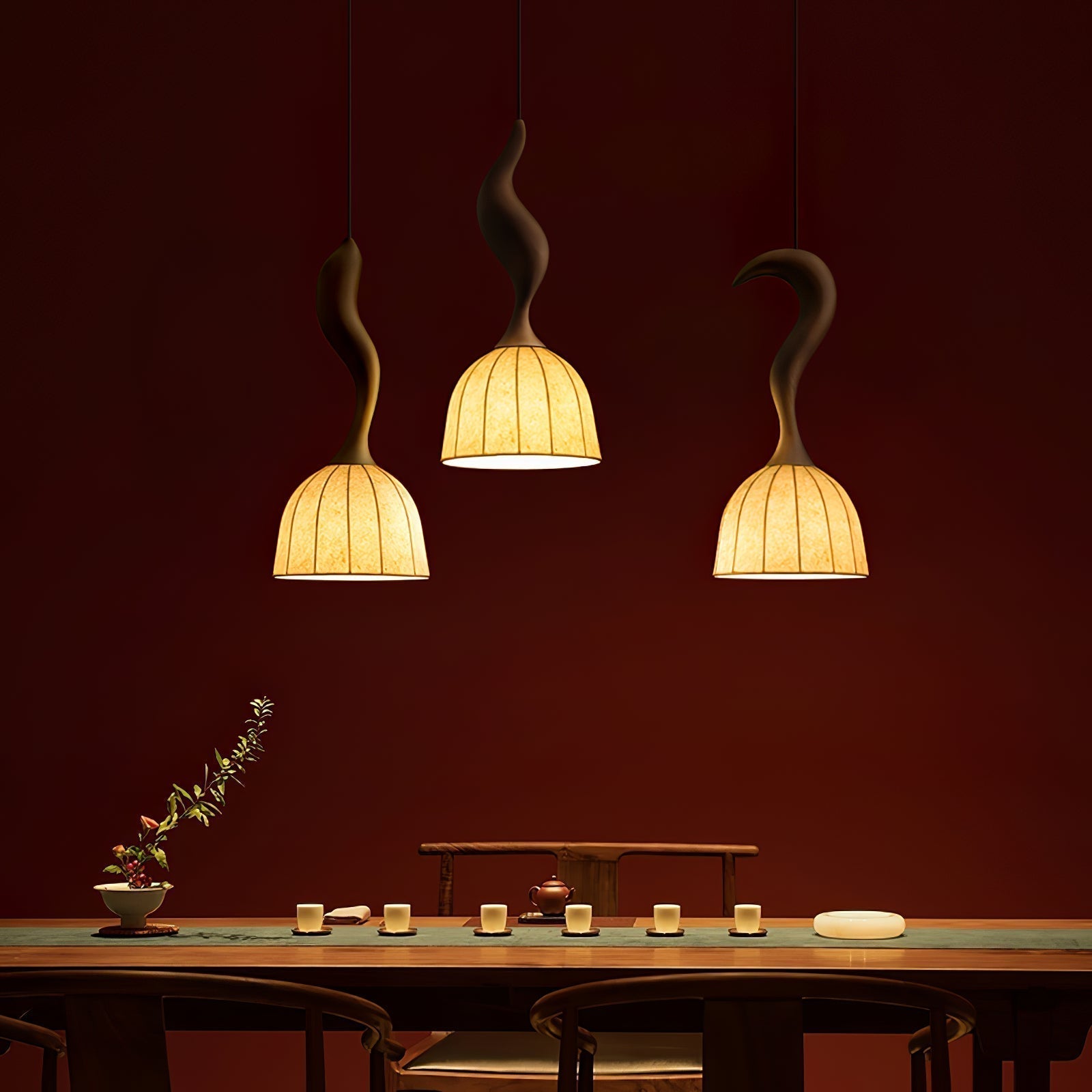 Colire Créativité Tordu Bois Suspension Lumière