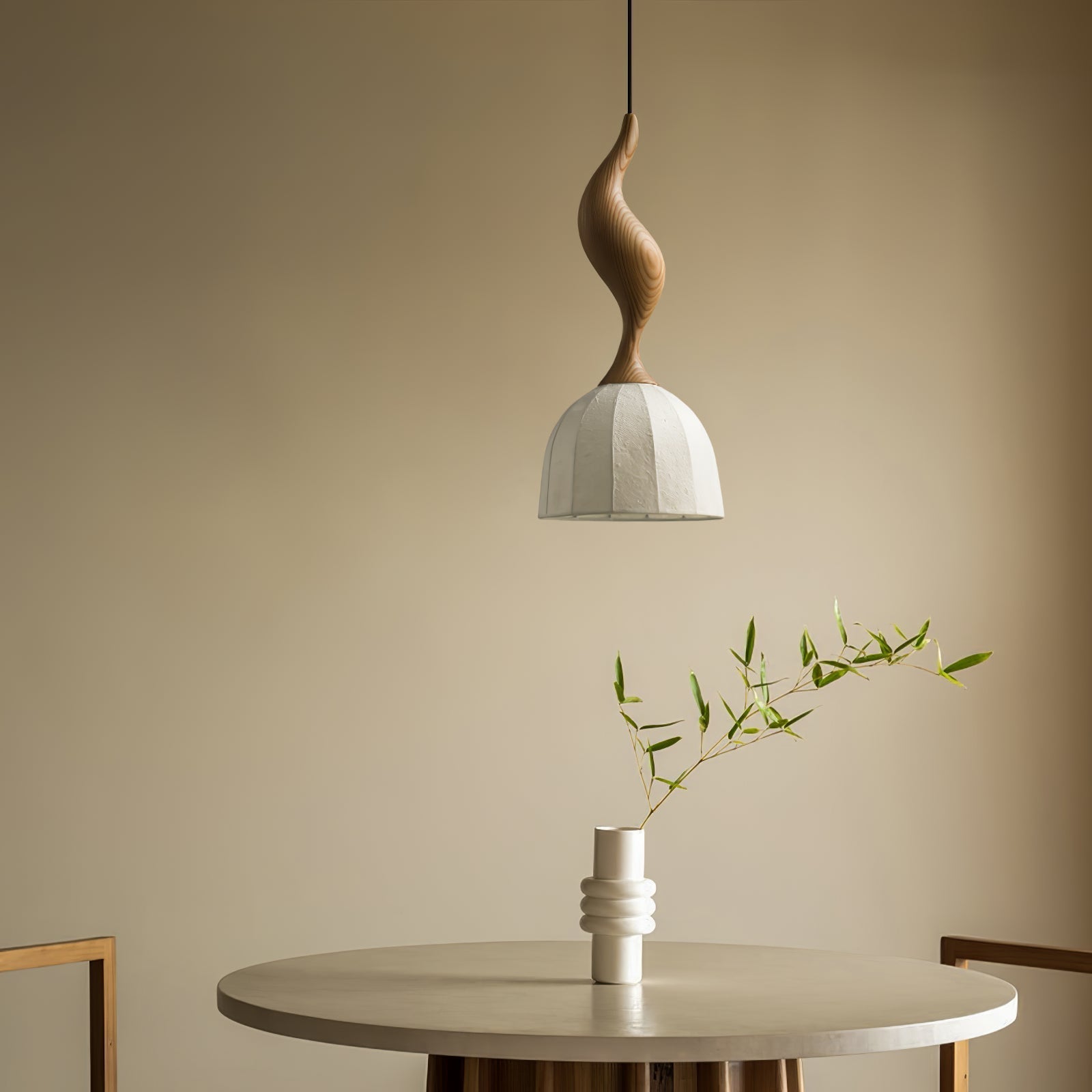 Colire Créativité Tordu Bois Suspension Lumière