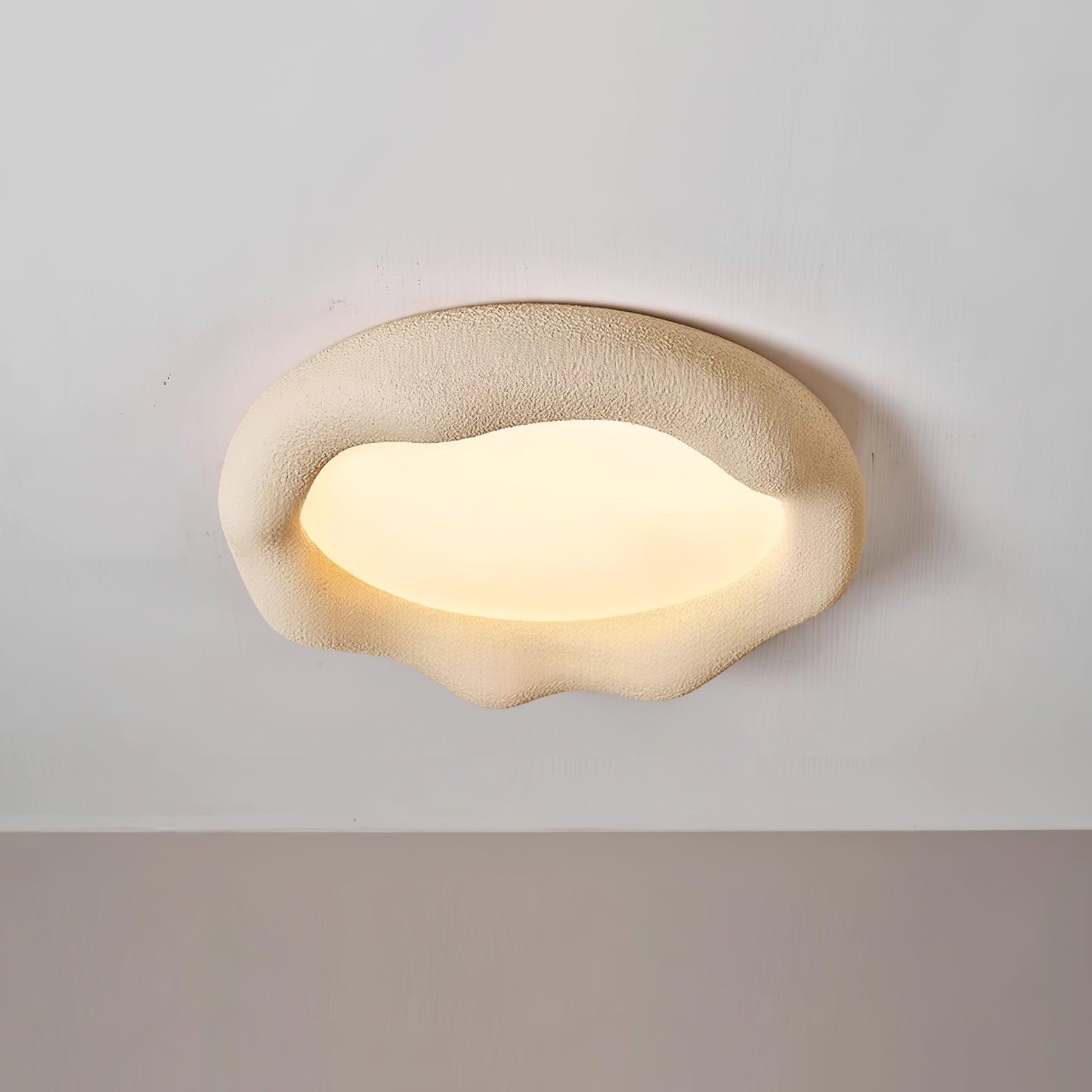 Vesperin Plafonnier en résine organique et fibre de verre, couleur beige