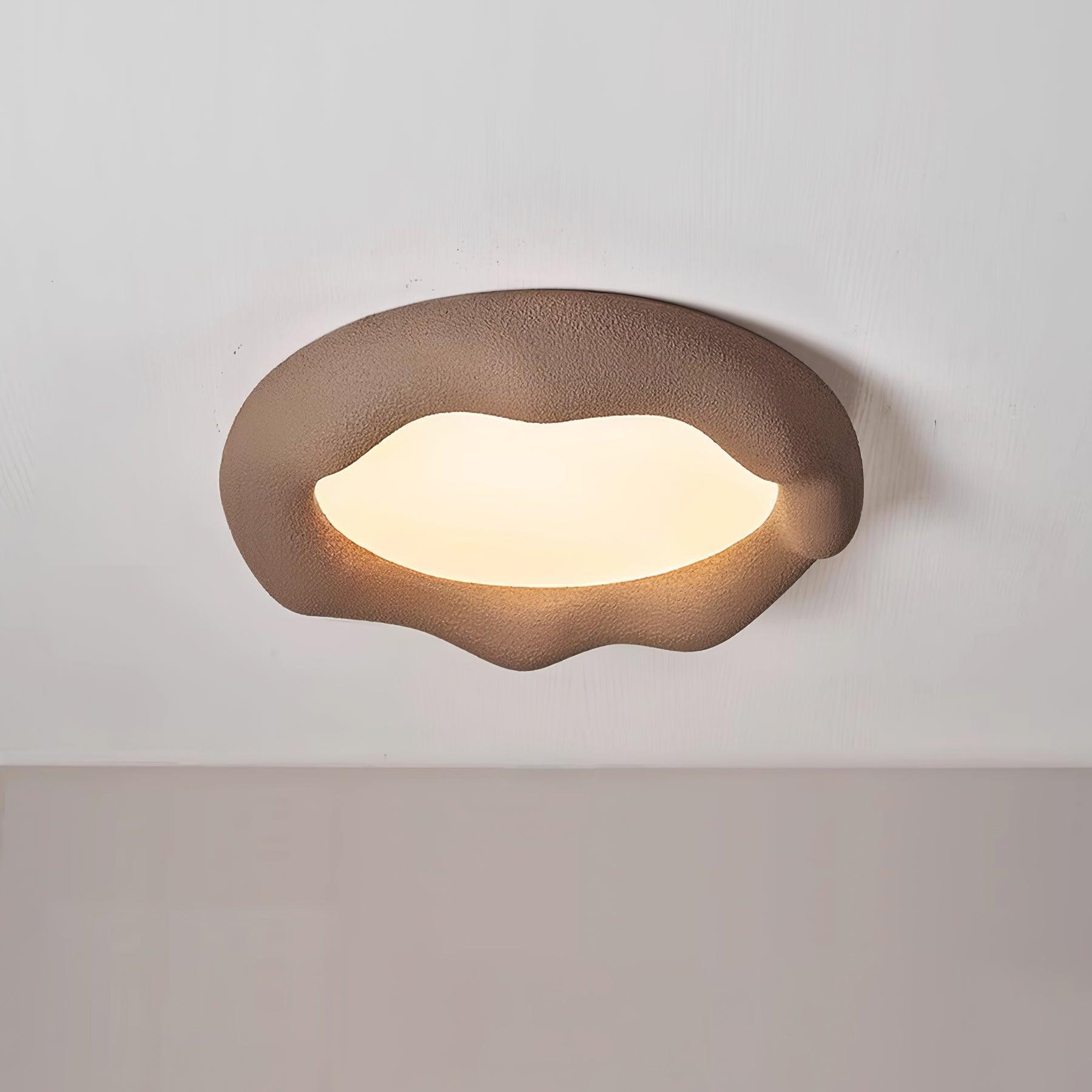 Vesperin Plafonnier en résine organique et fibre de verre, couleur beige