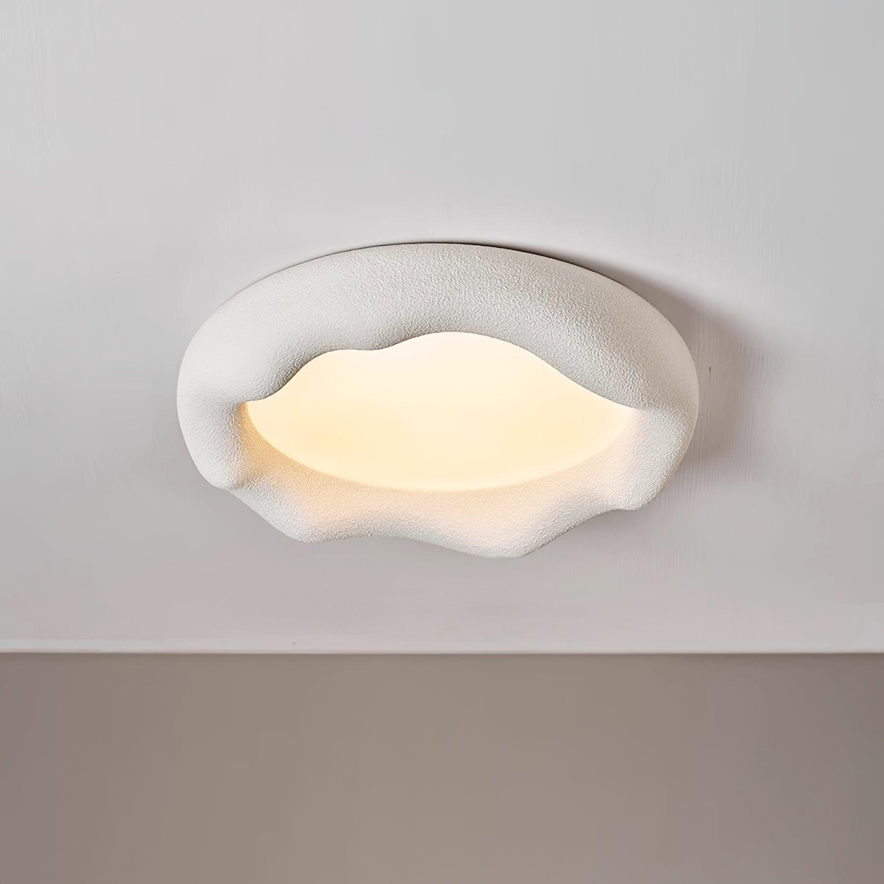 Vesperin Plafonnier en résine organique et fibre de verre, couleur beige