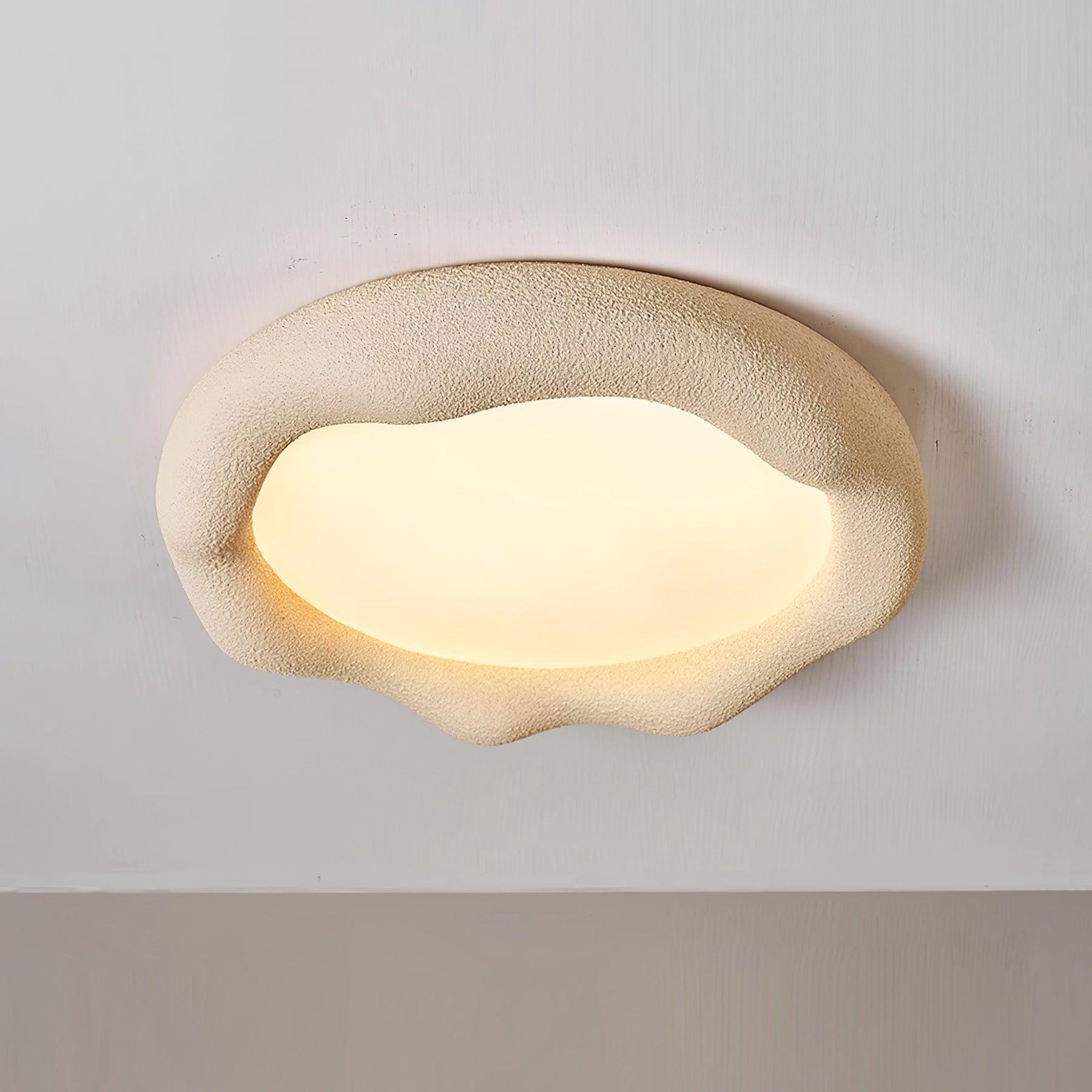 Vesperin Plafonnier en résine organique et fibre de verre, couleur beige
