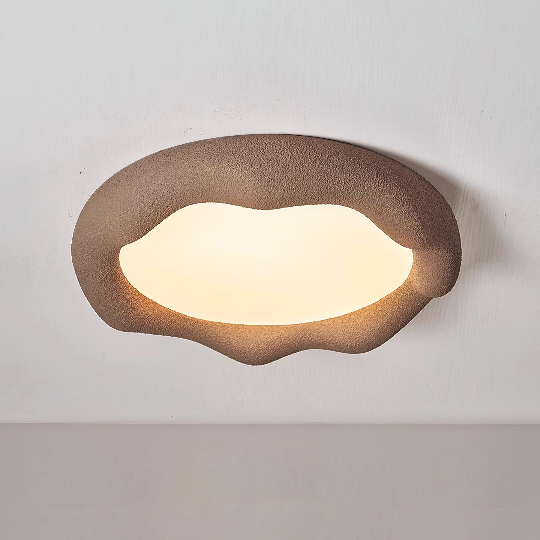 Vesperin Plafonnier en résine organique et fibre de verre, couleur beige