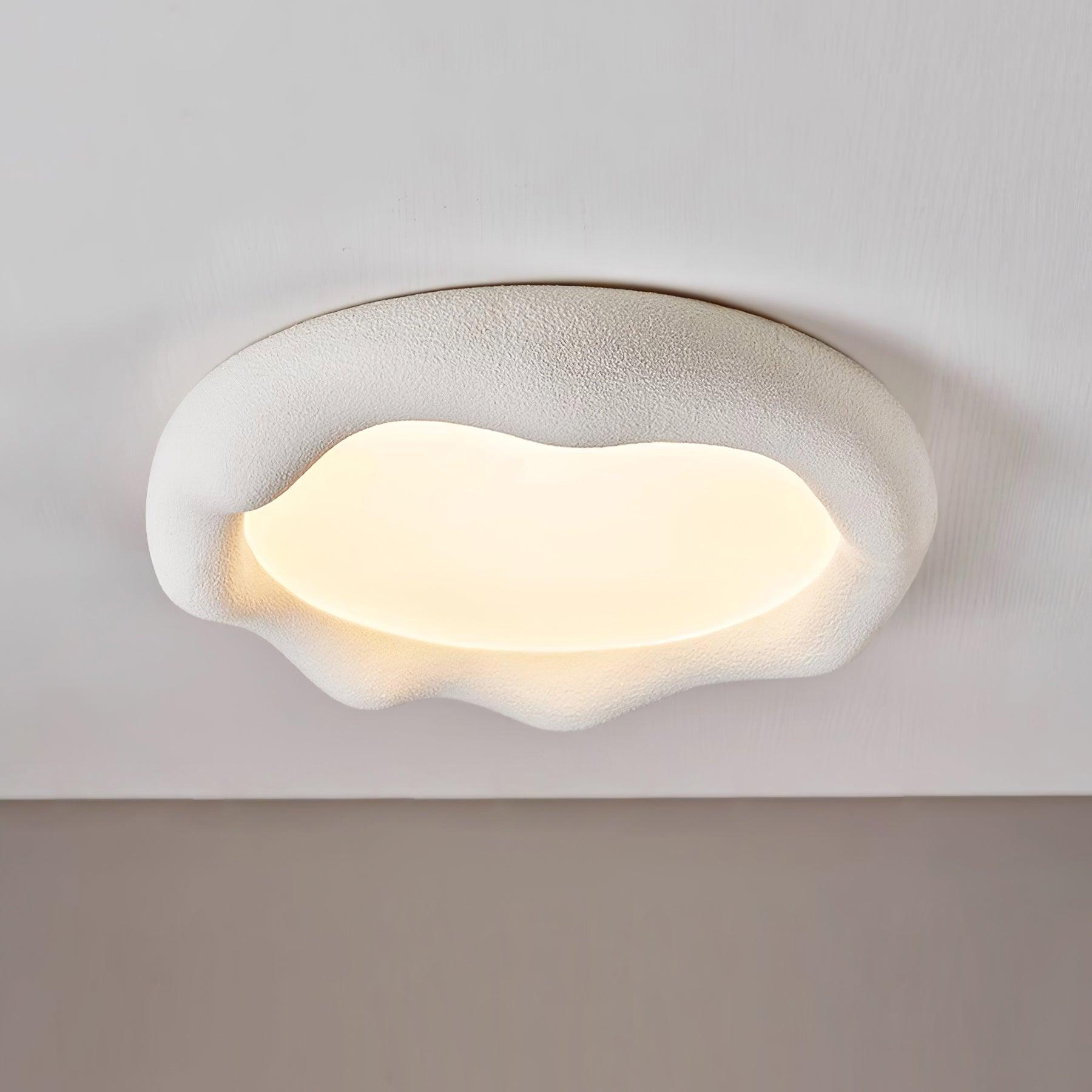 Vesperin Plafonnier en résine organique et fibre de verre, couleur beige