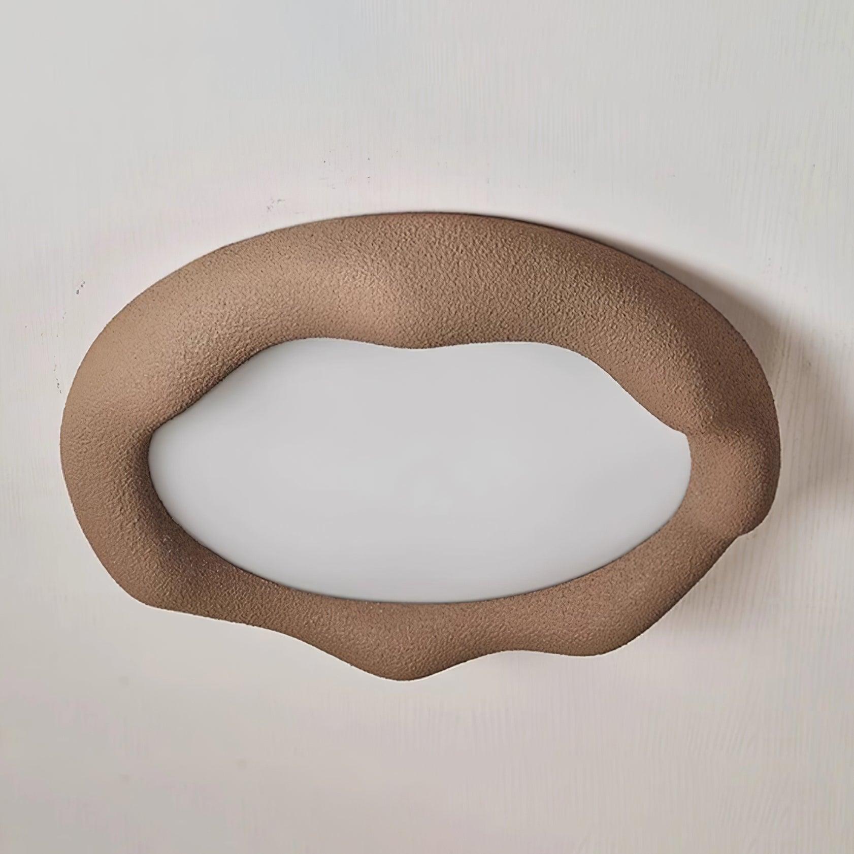 Vesperin Plafonnier en résine organique et fibre de verre, couleur beige