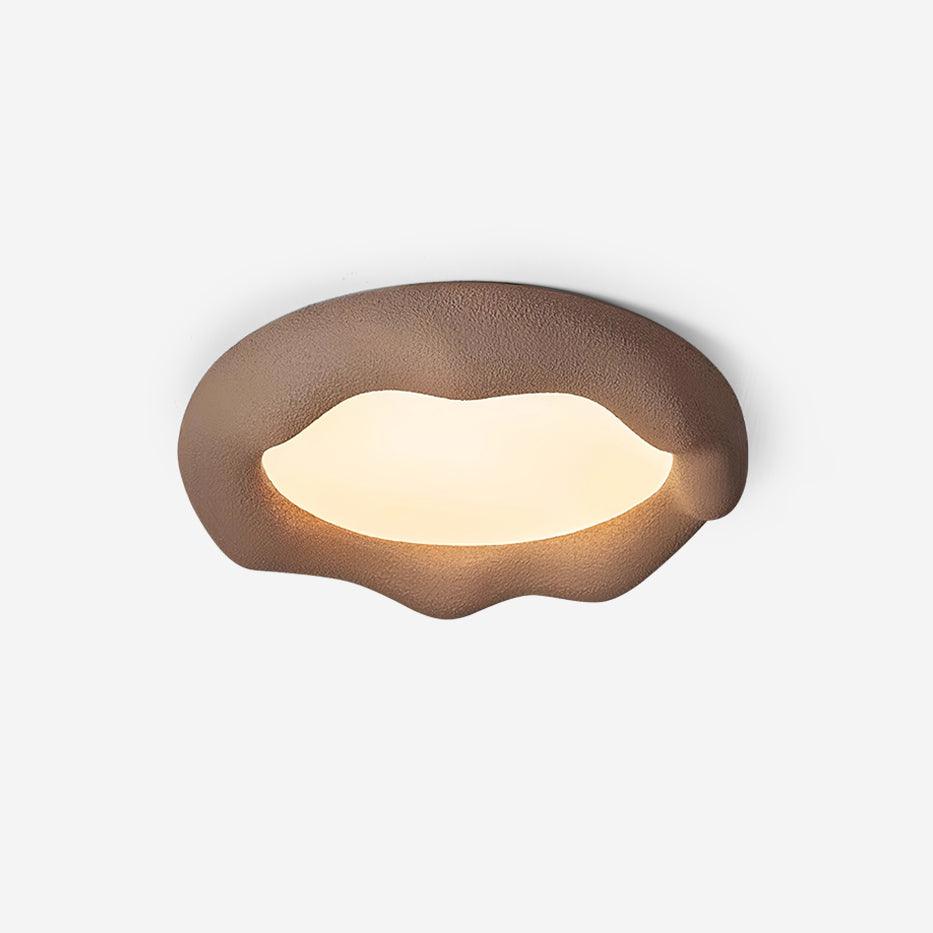 Vesperin Plafonnier en résine organique et fibre de verre, couleur beige