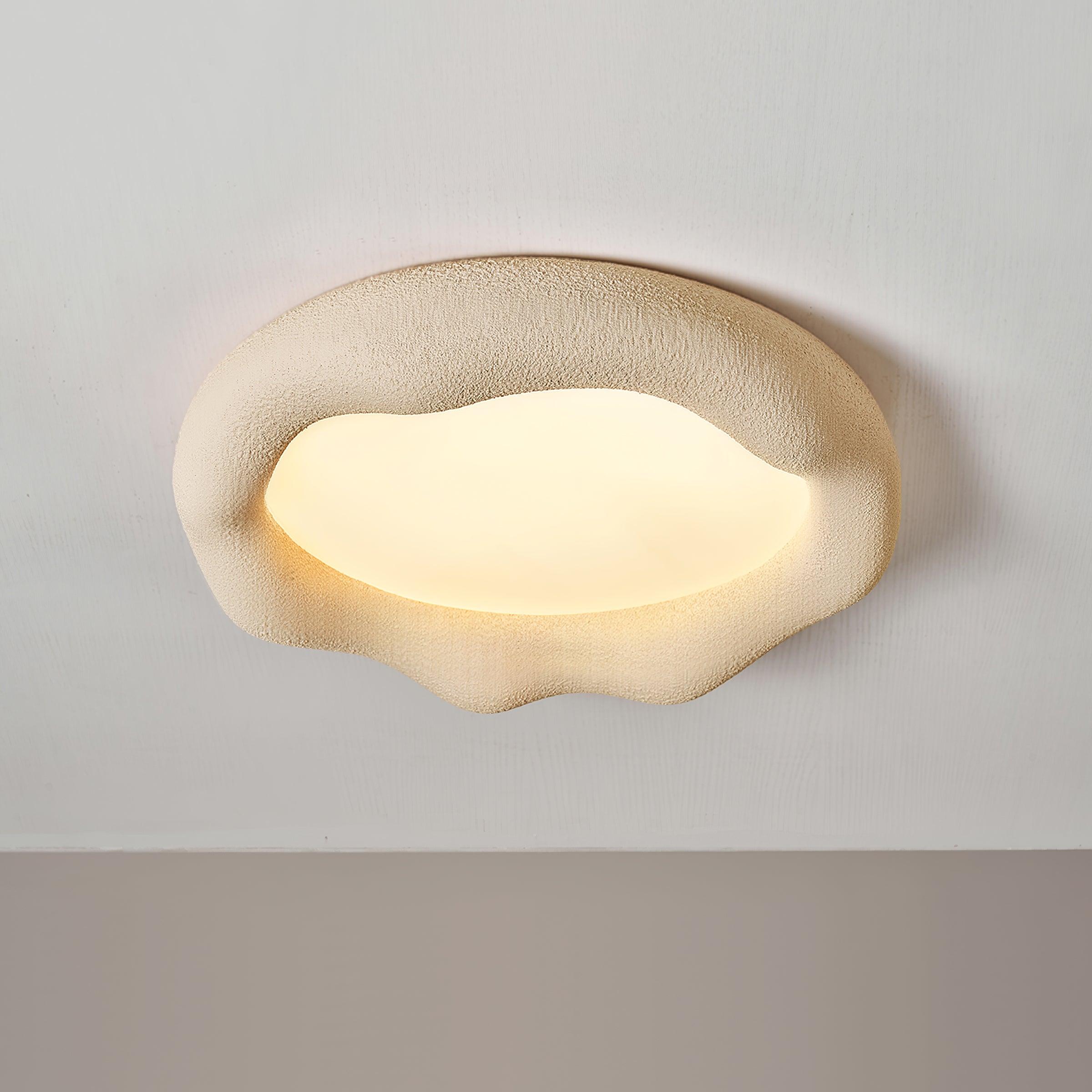 Vesperin Plafonnier en résine organique et fibre de verre, couleur beige