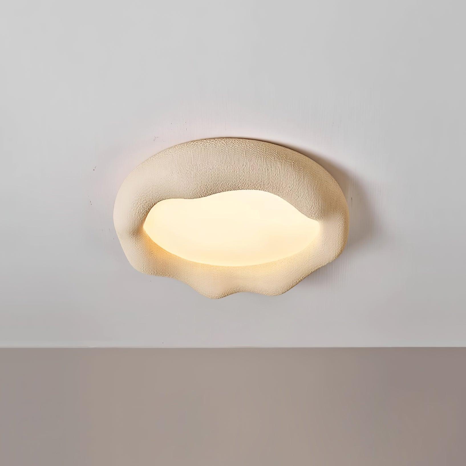 Vesperin Plafonnier en résine organique et fibre de verre, couleur beige