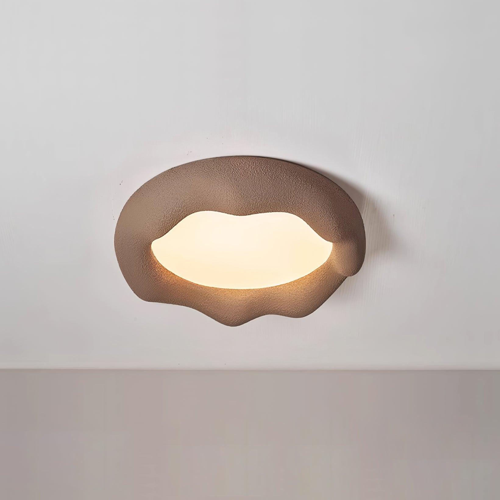 Vesperin Plafonnier en résine organique et fibre de verre, couleur beige