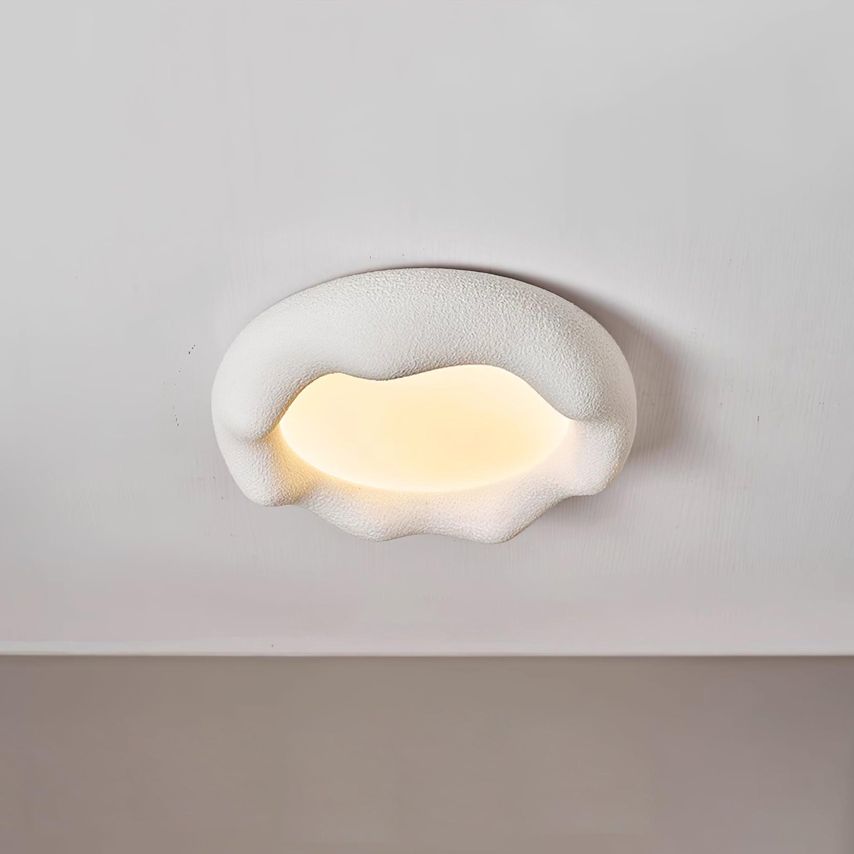 Vesperin Plafonnier en résine organique et fibre de verre, couleur beige