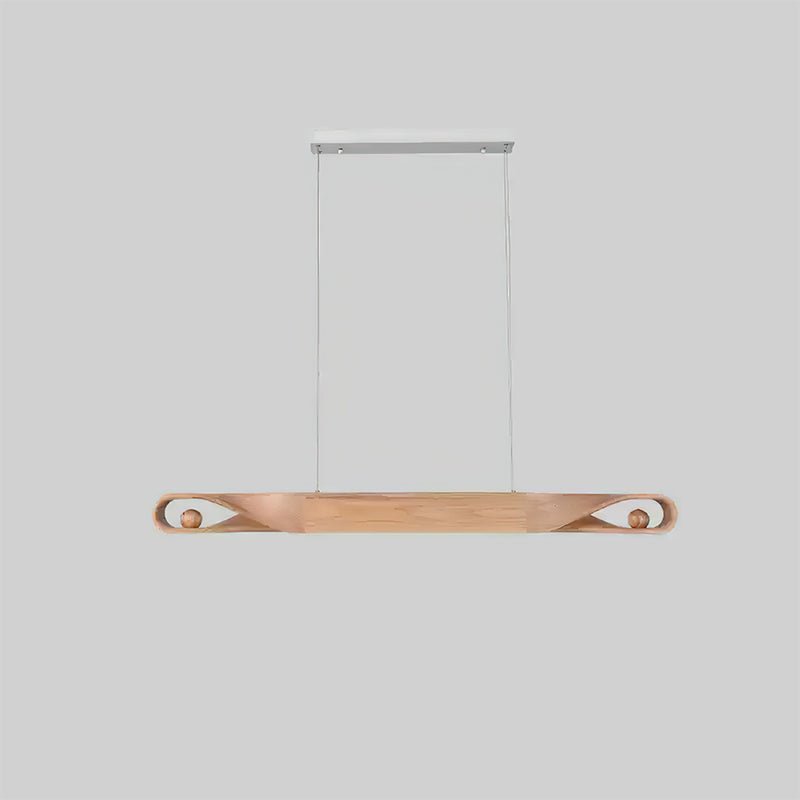 Lustra Suspension en Bois Incurvé Minimaliste
