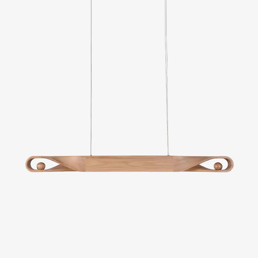Lustra Suspension en Bois Incurvé Minimaliste