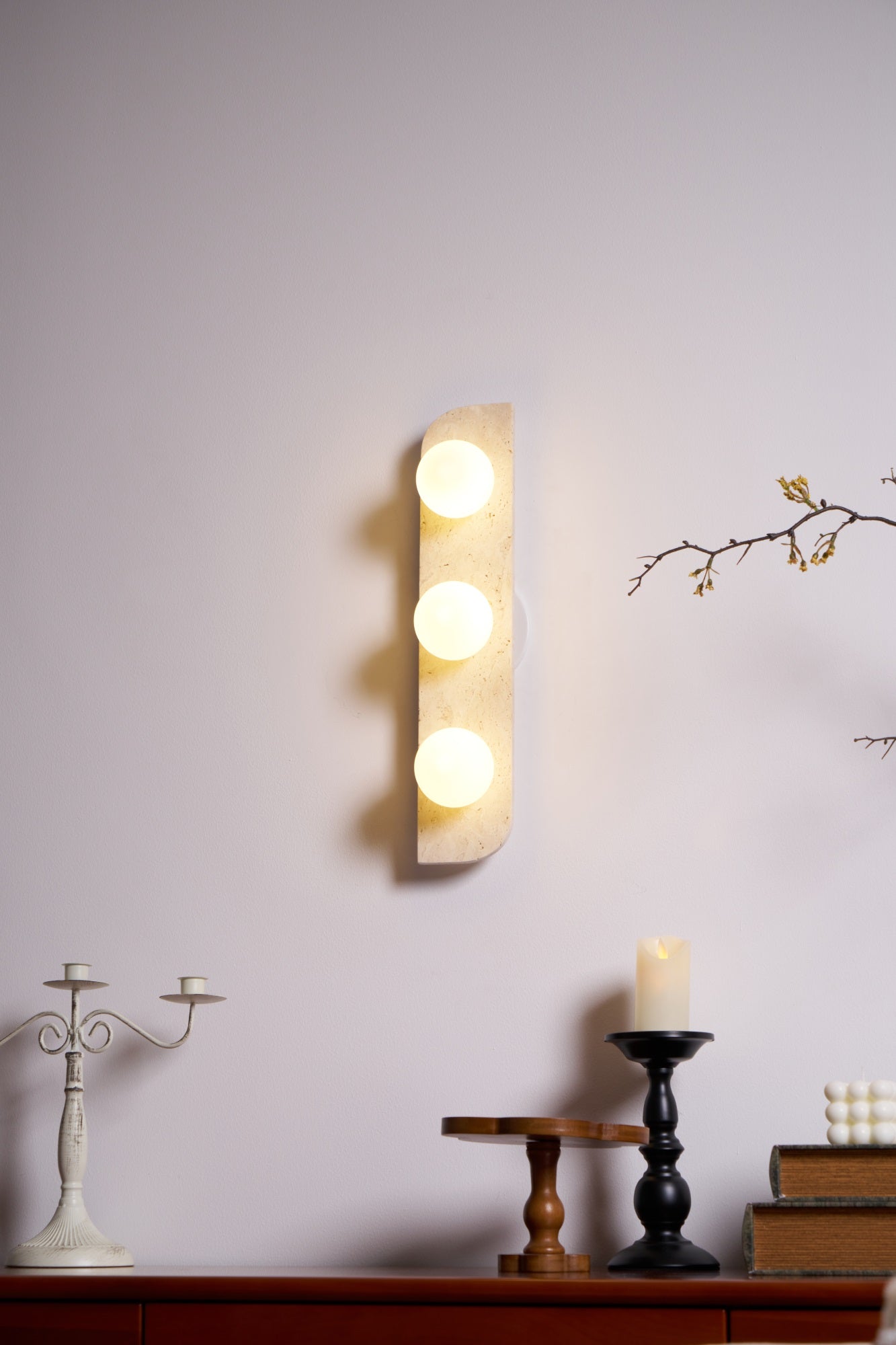 Alsilis Applique Murale Minimaliste en Travertin