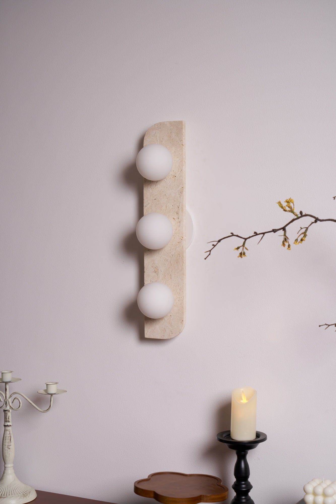Alsilis Applique Murale Minimaliste en Travertin