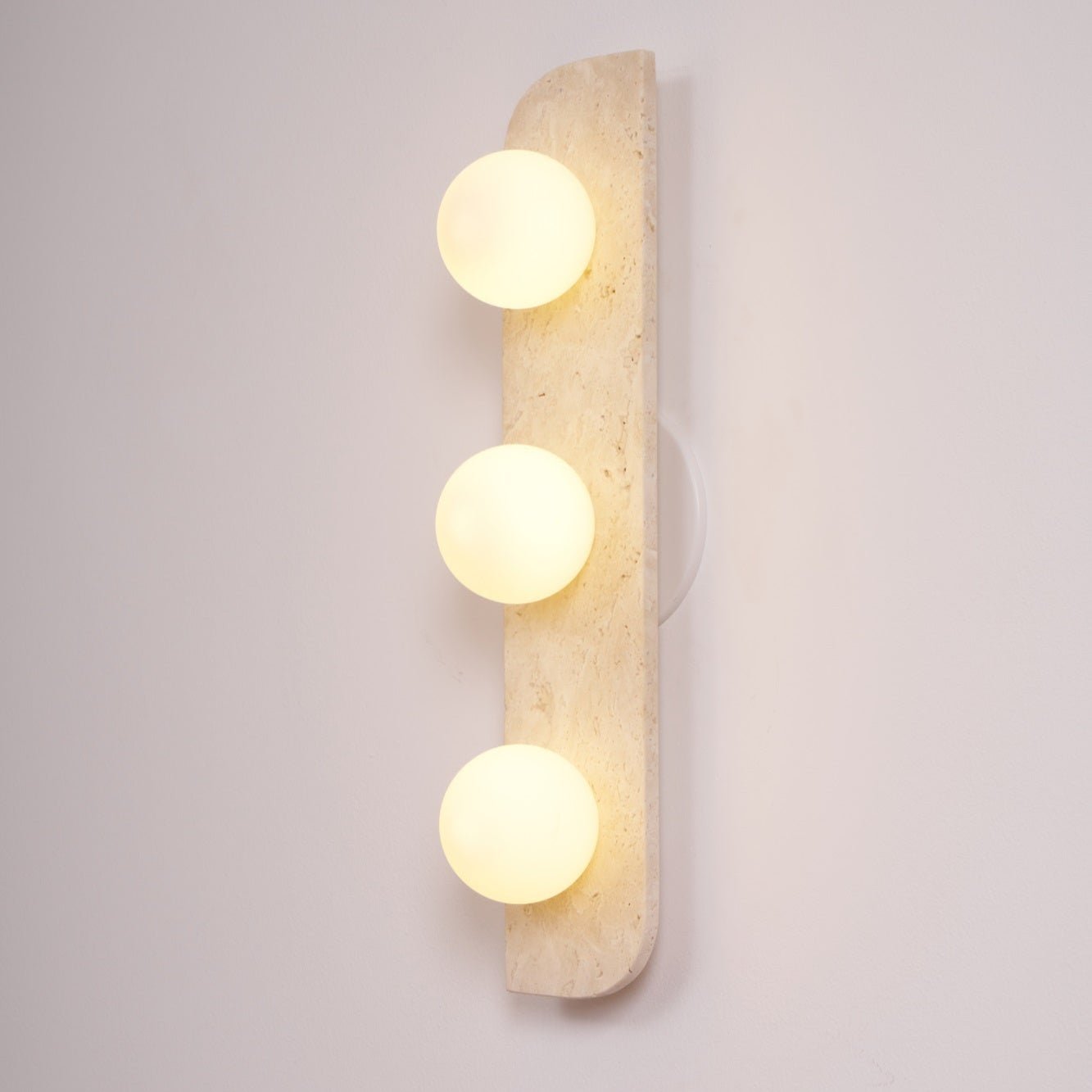 Zophaor Minimalist Travertine Plug-In Wall Light
