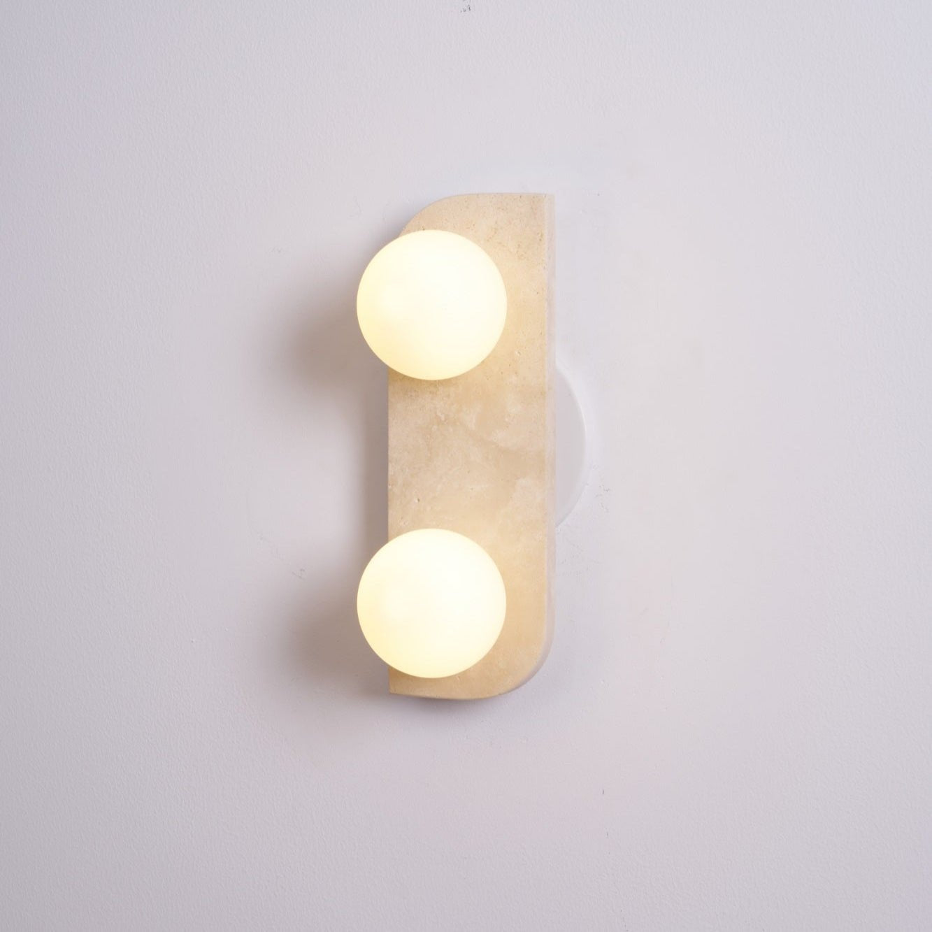 Zophaor Minimalist Travertine Plug-In Wall Light