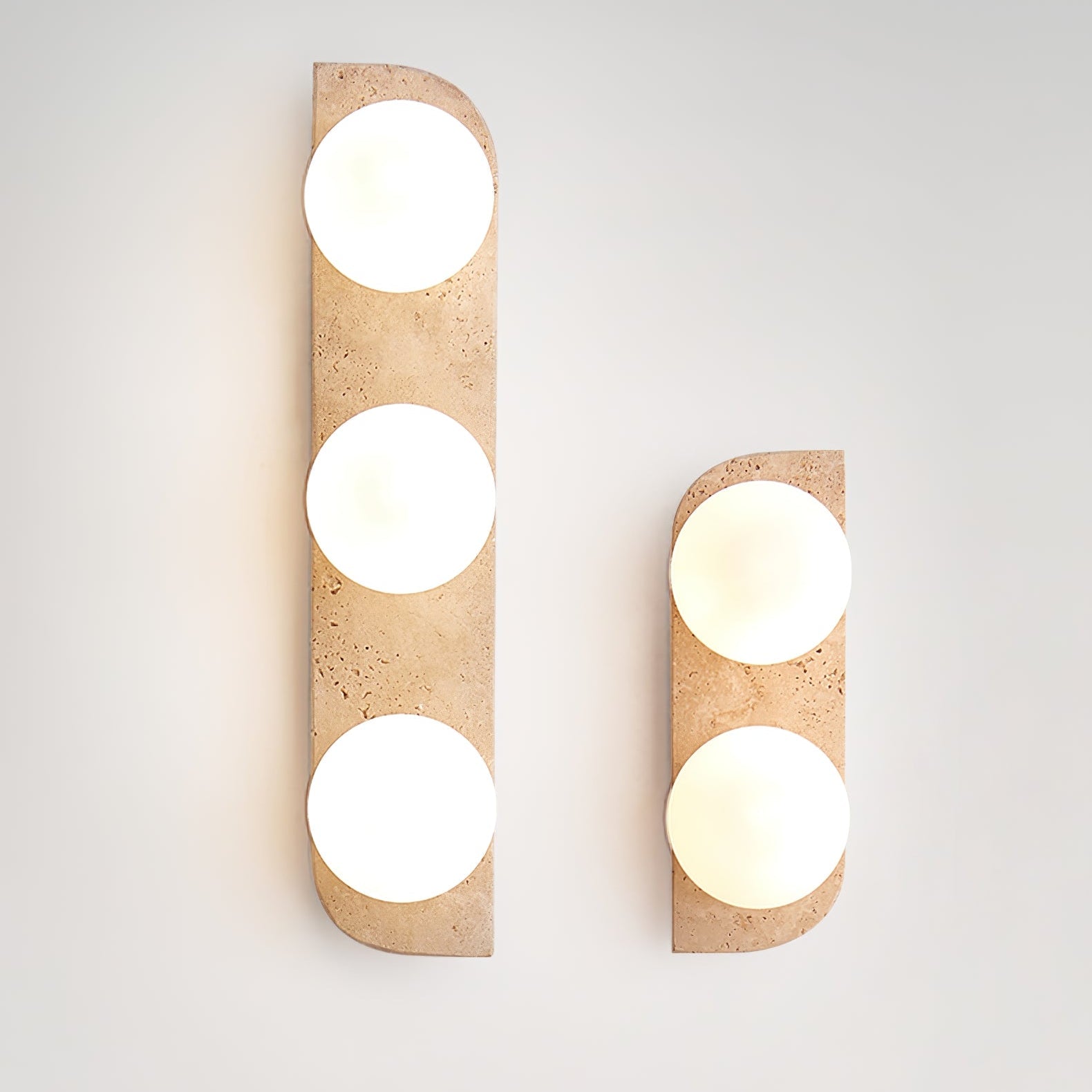 Zophaor Minimalist Travertine Plug-In Wall Light