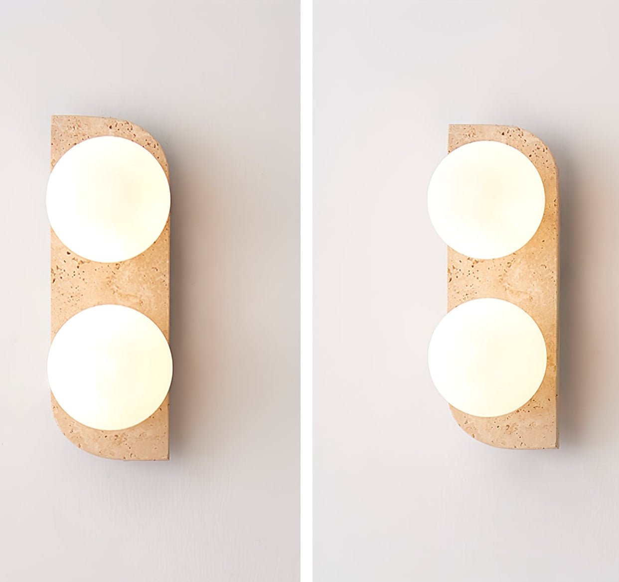Zophaor Minimalist Travertine Plug-In Wall Light