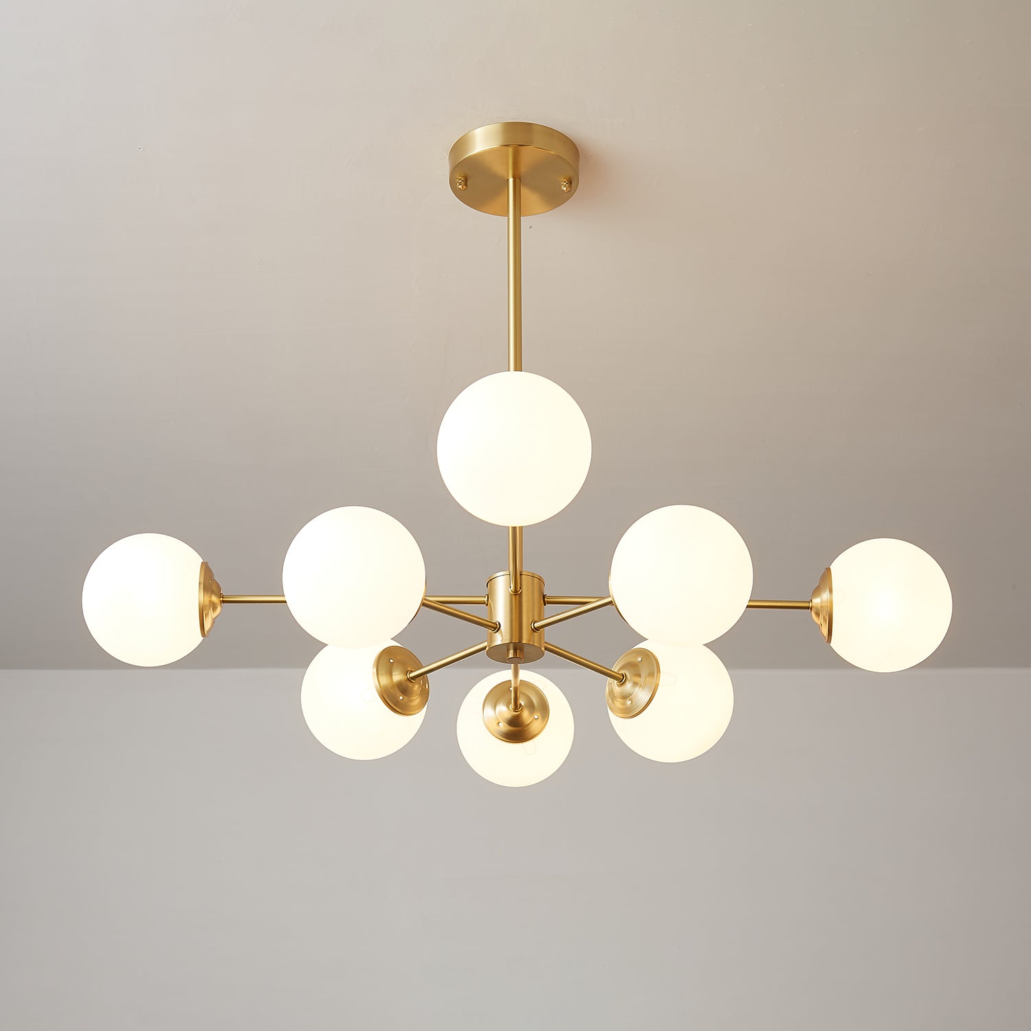 Lustra Lustre Elysium Laiton Boules Givrées