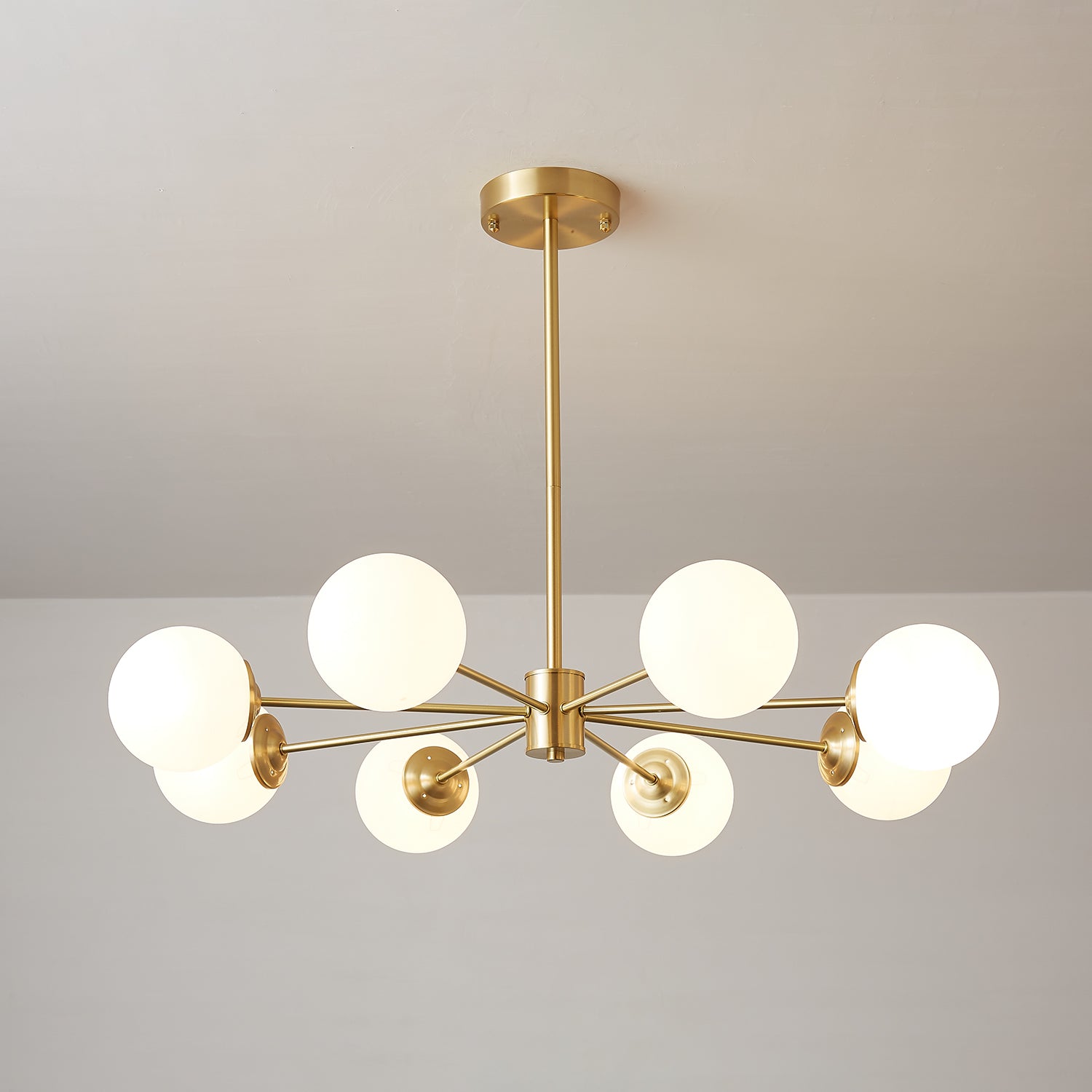 Lustra Lustre Elysium Laiton Boules Givrées